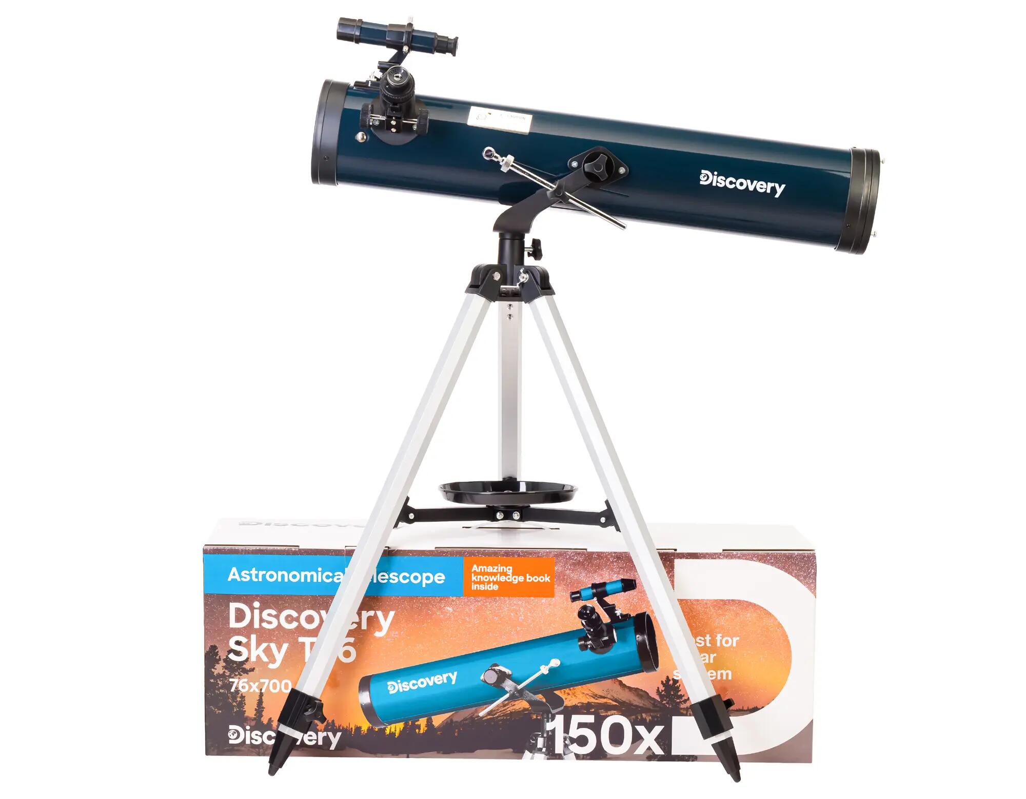 Telescopio Levenhuk Discovery Sky T76 con libro in bulgaro 2/14