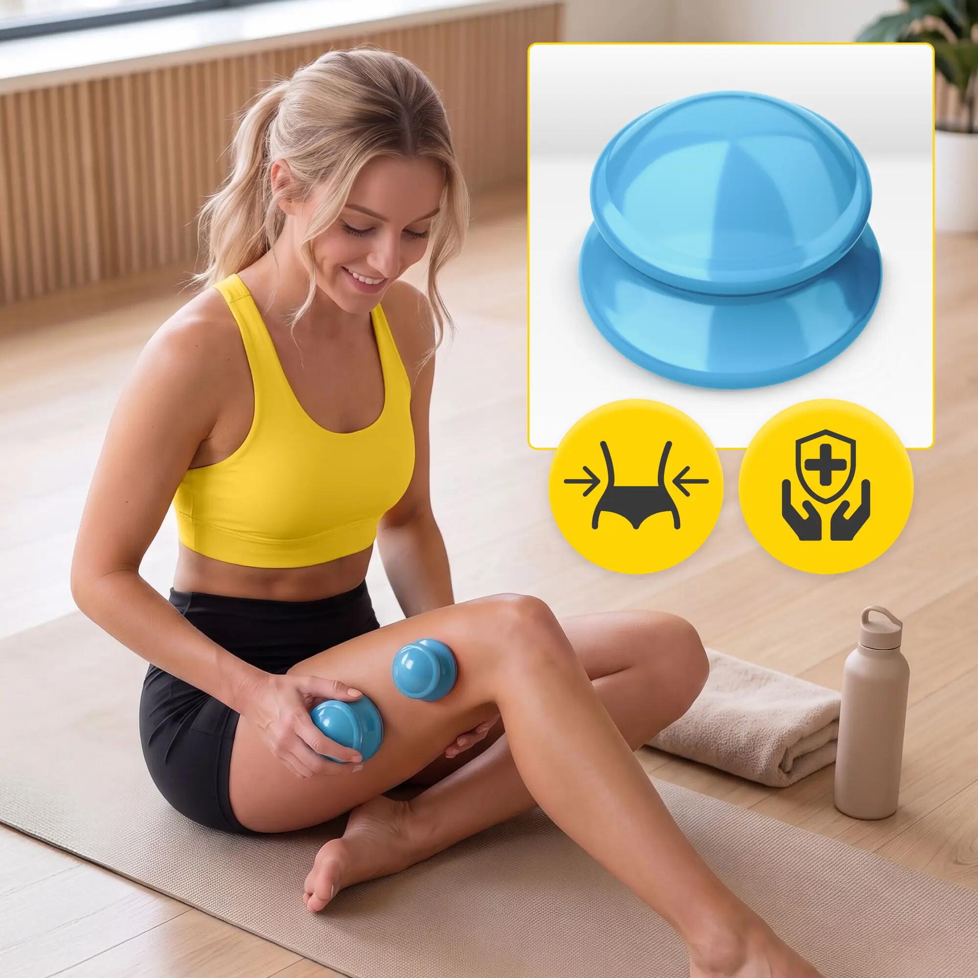 Gummi Schröpfgläser Set 4 Stück für Massage 4FIZJO PRO+ 7/15