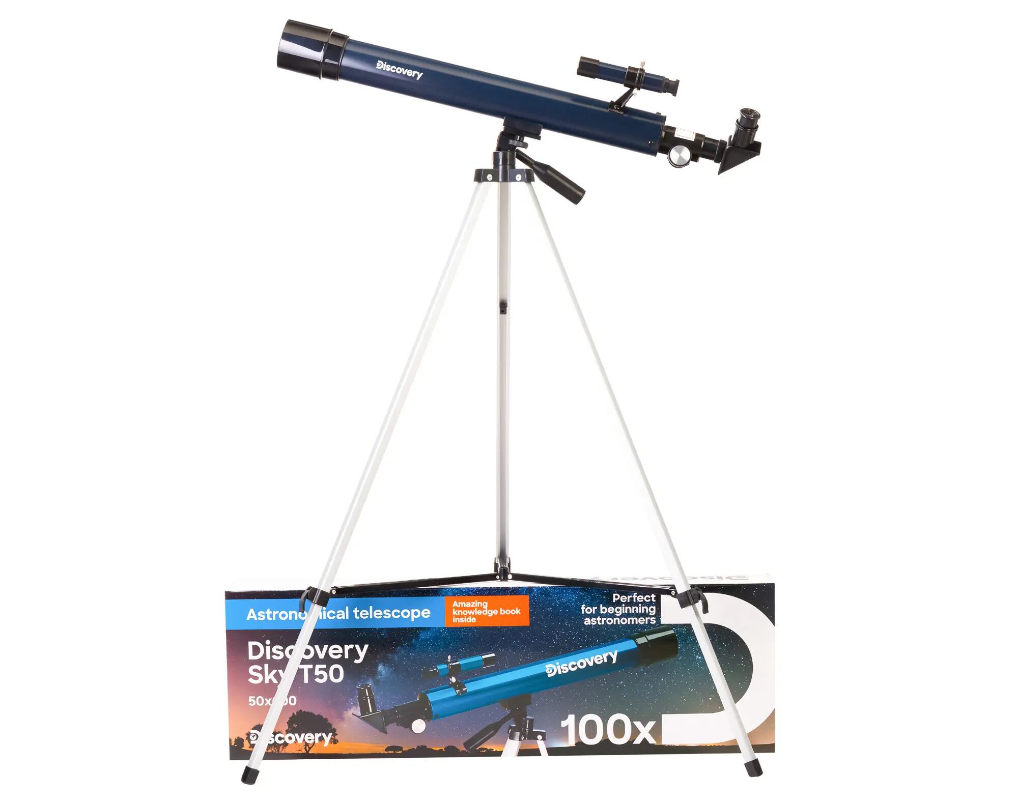 Telescopio Levenhuk Discovery Sky T50 con libro in bulgaro 2/13