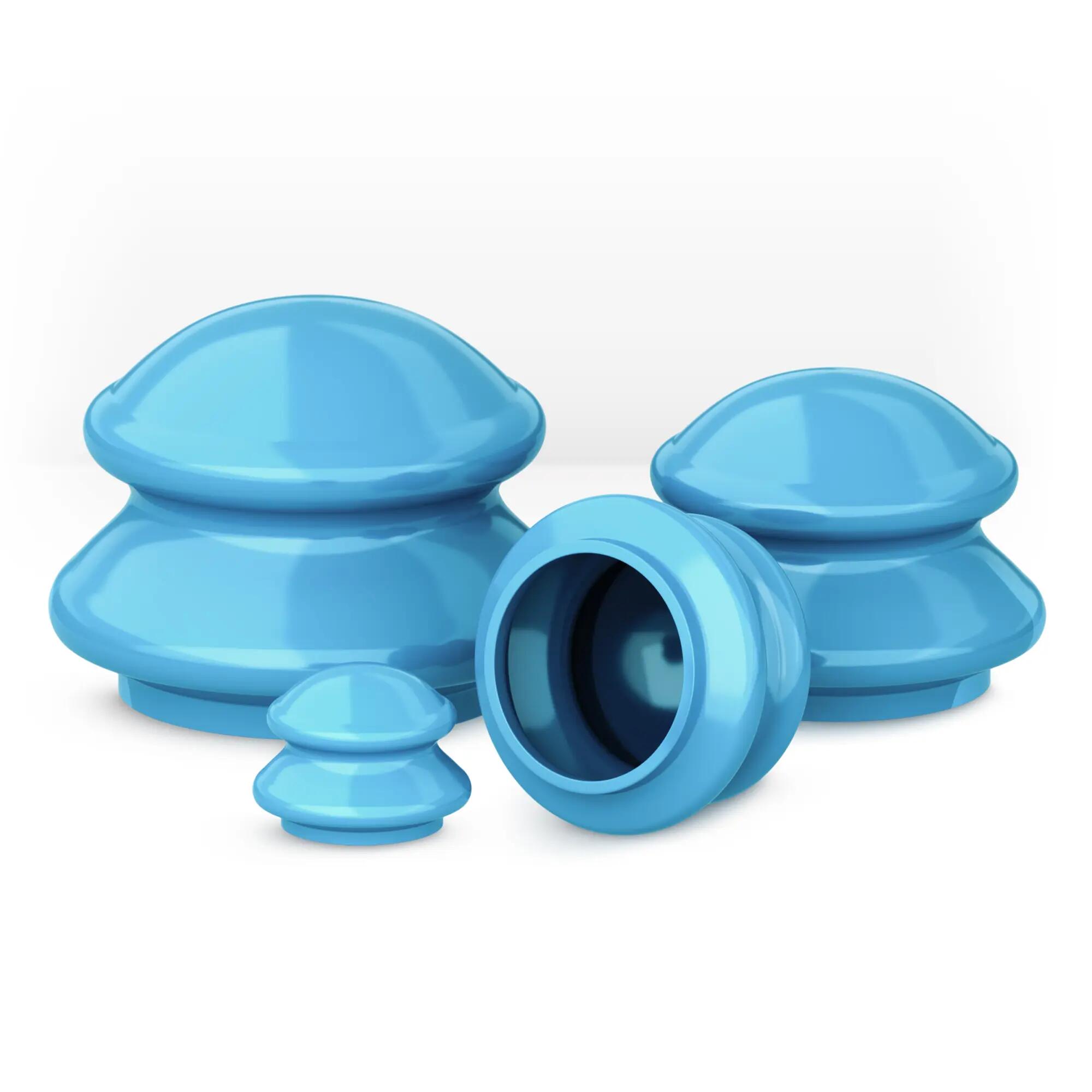 Gummi Schröpfgläser Set 4 Stück für Massage 4FIZJO PRO+ 12/15