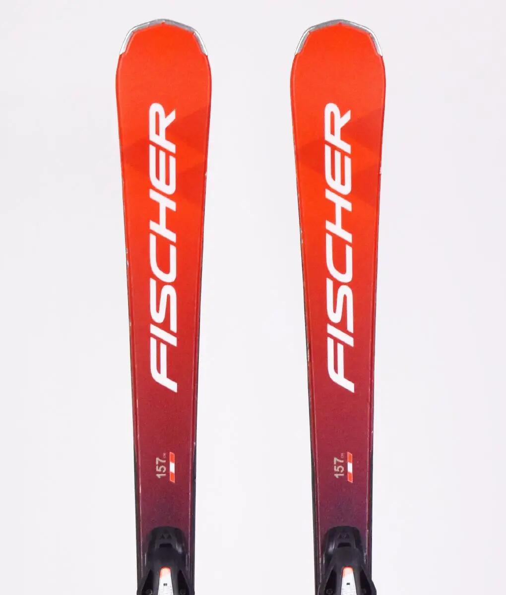 RECONDITIONNE - Ski Occasion Fischer The Curv XTR (rouge/blanc) - BON 1/3