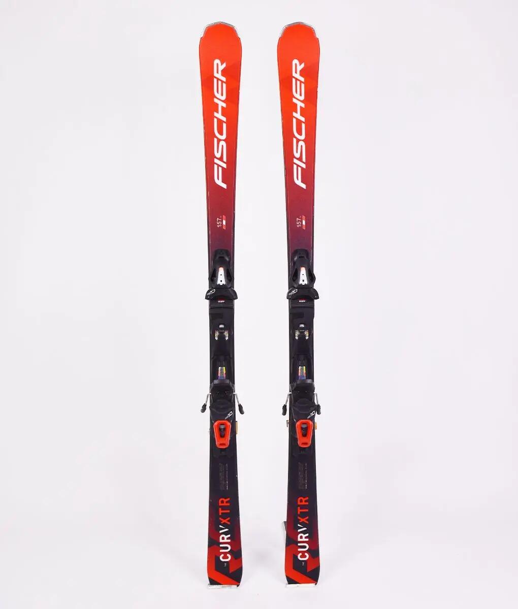 RECONDITIONNE - Ski Occasion Fischer The Curv XTR (rouge/blanc) - BON 2/3