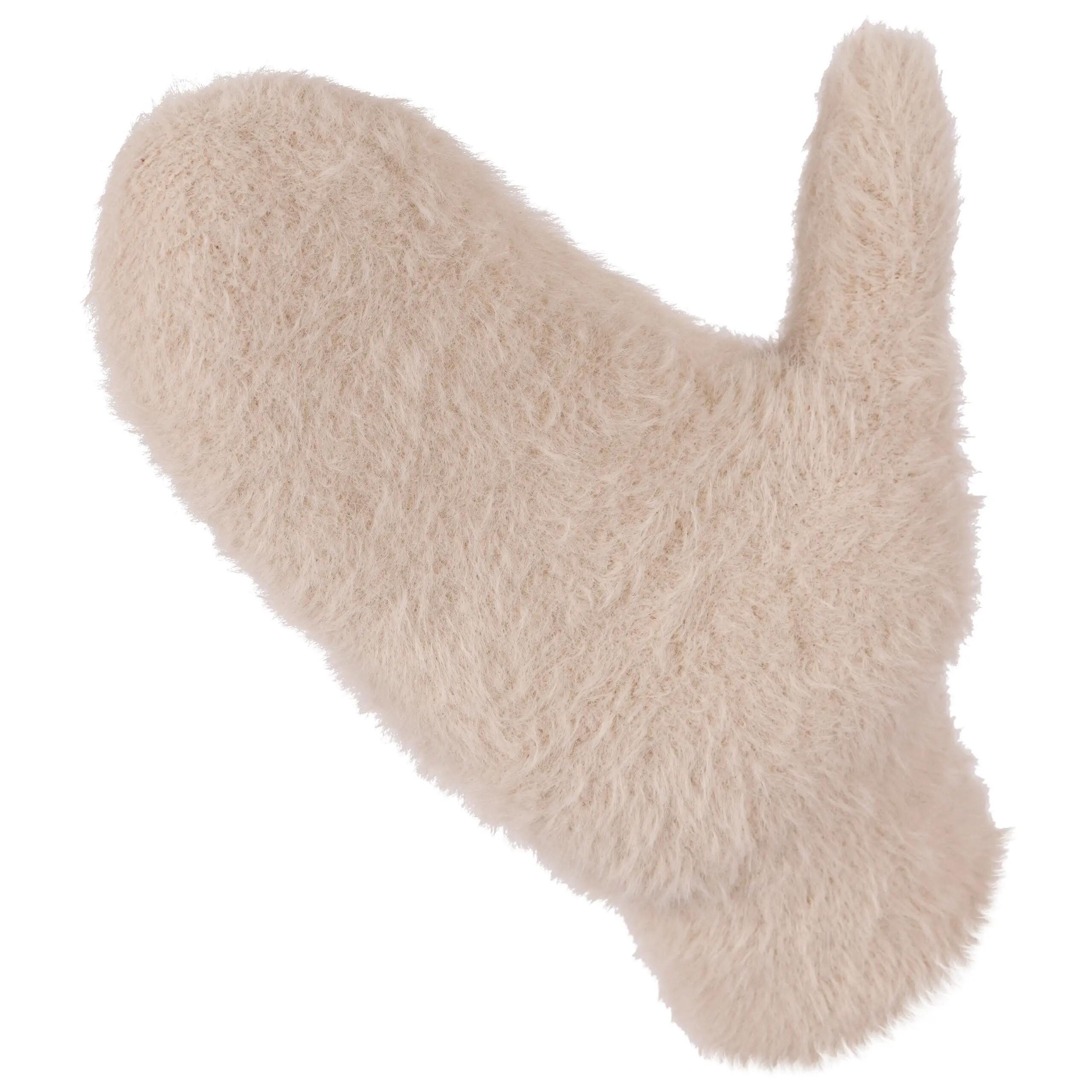 WoMens Knitted Ski Mitts Fitted Cuff Short Fur Pile Lining Seth 2/4