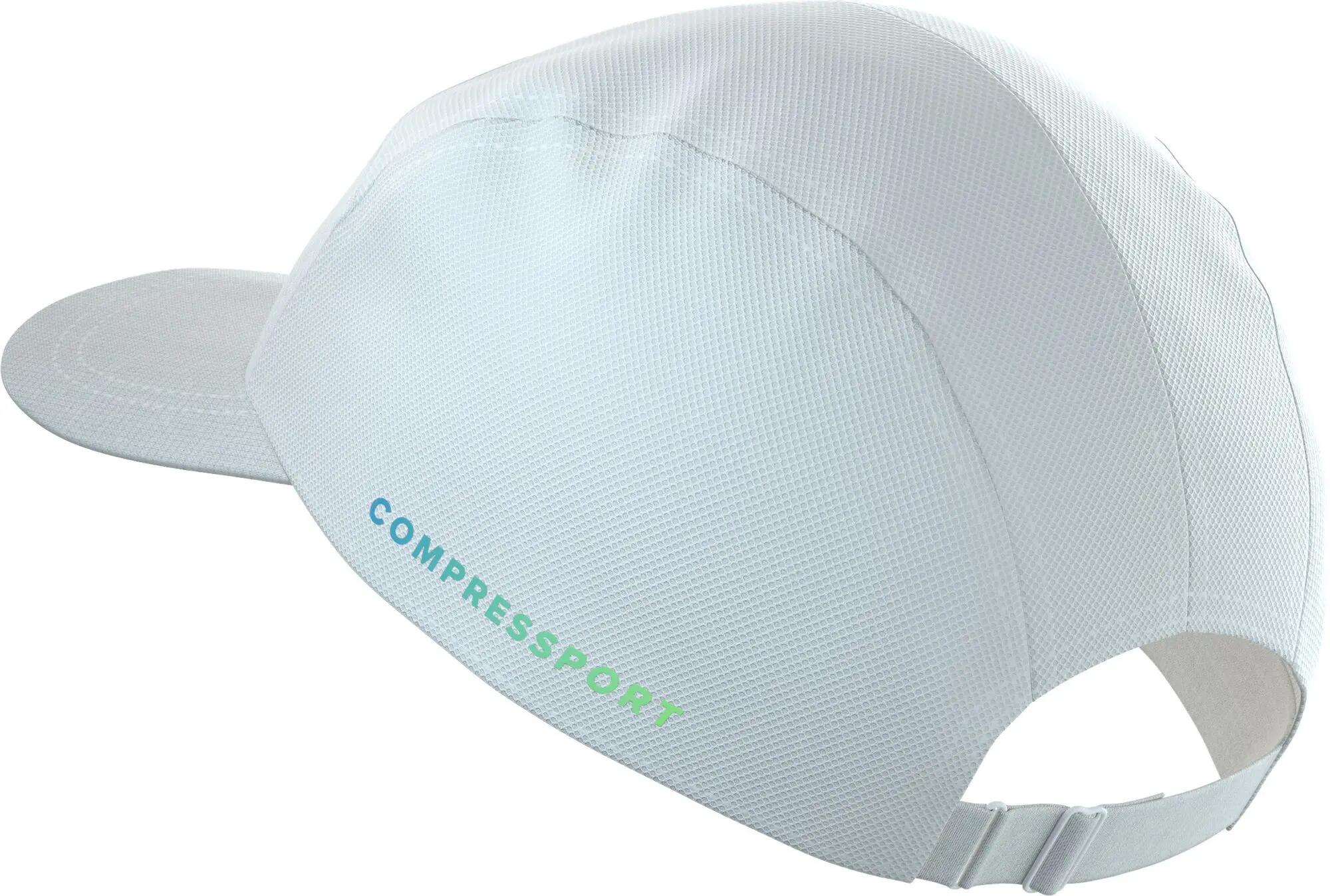 Gorra Compressport 5 Panel Ironman 2026 Blanco/Azul/Verde 2/4