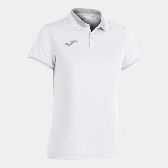 Polo Manches Courtes Football Femme Joma Championship VI Blanc