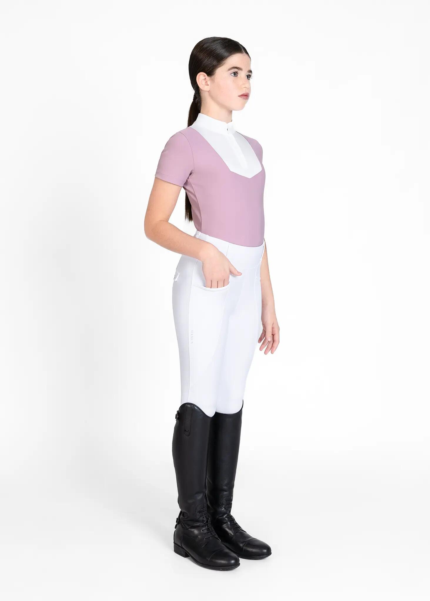 Leggings Pantalón Niños Equitación Maximilian Pro Full Grip Blanco 5/6