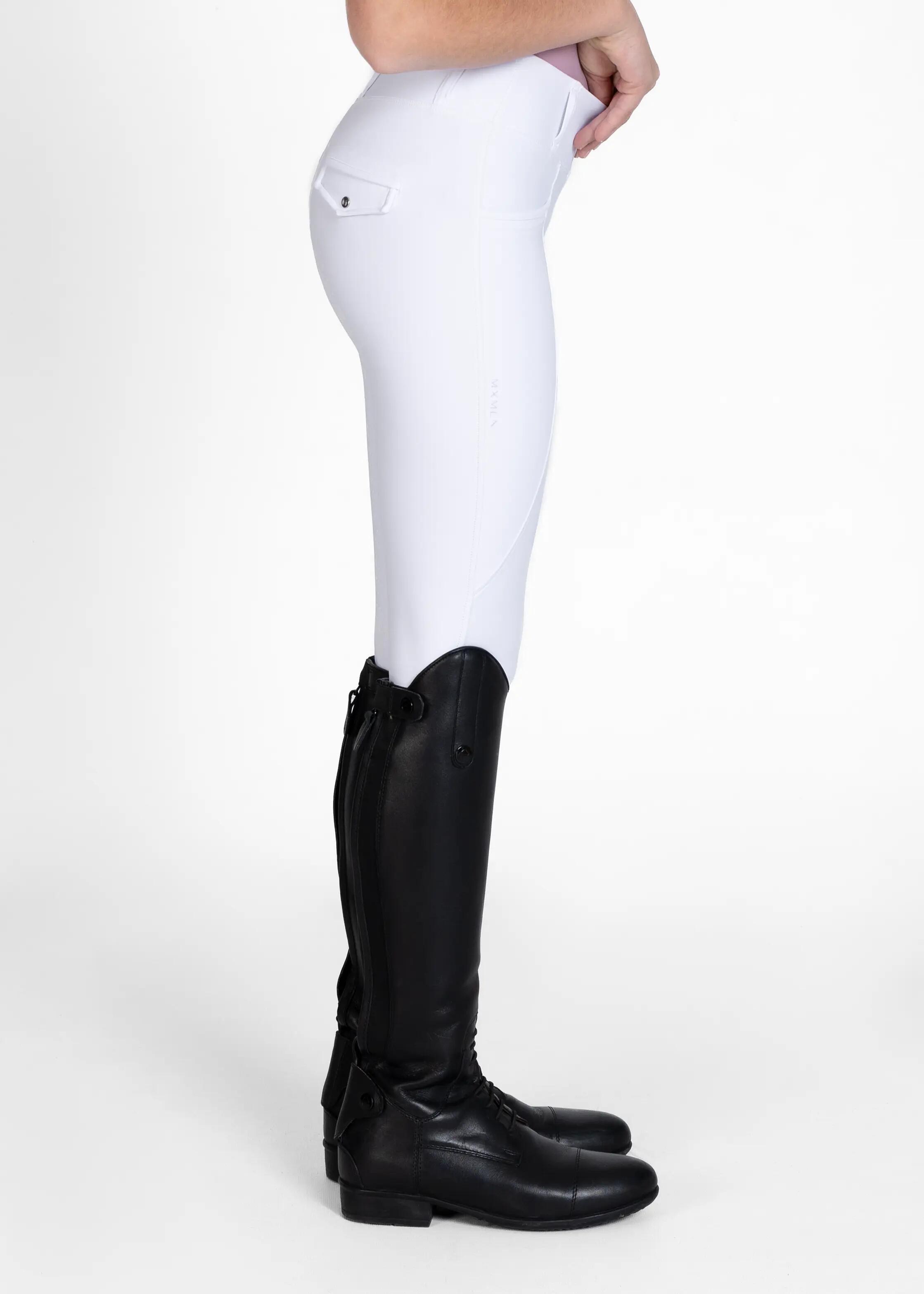 Leggings Pantalón Niños Equitación Maximilian Pro Full Grip Blanco 4/6