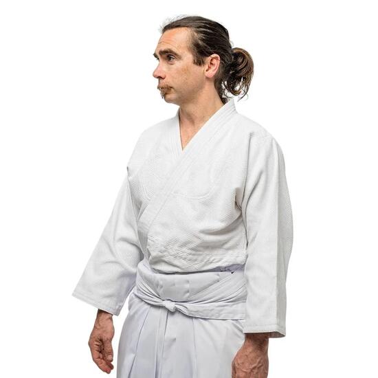 Veste Aïkido Training Blanche, résistante et confortable 170 cm