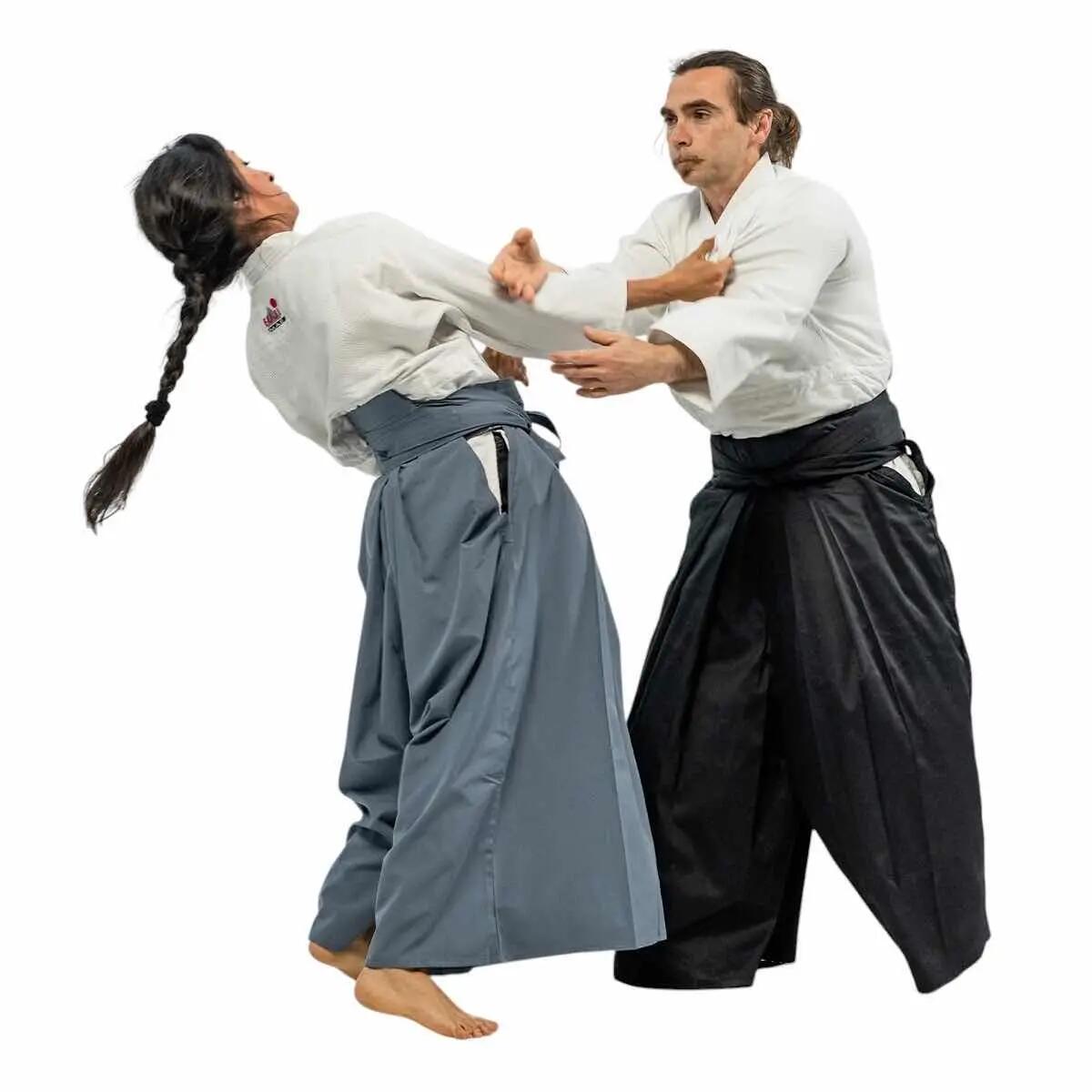Veste Aïkido Training Blanche, résistante et confortable 150 cm 4/5