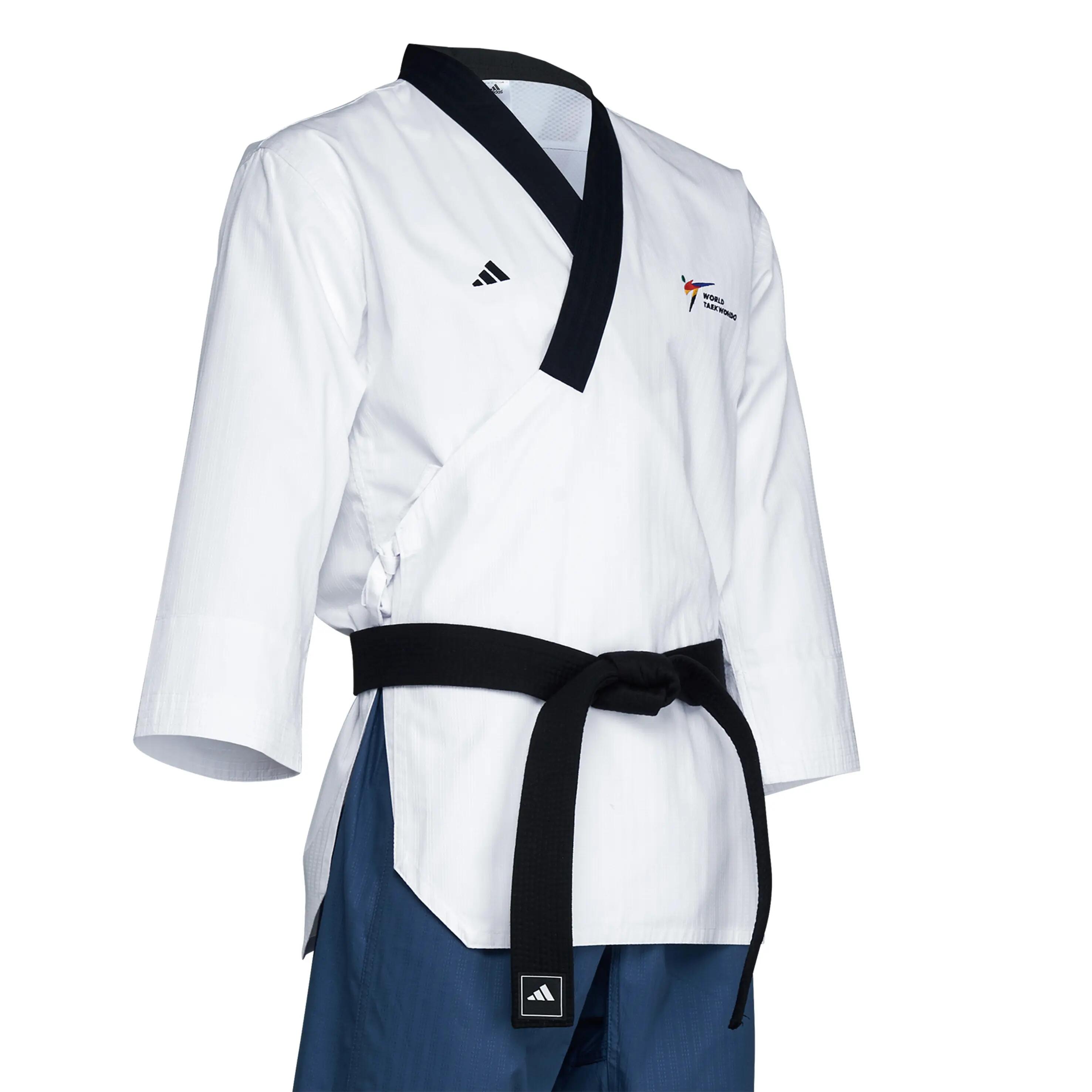 Dobok femme poomsae adulte  (couleur : blanc/col noir - taille : 170) 2/7