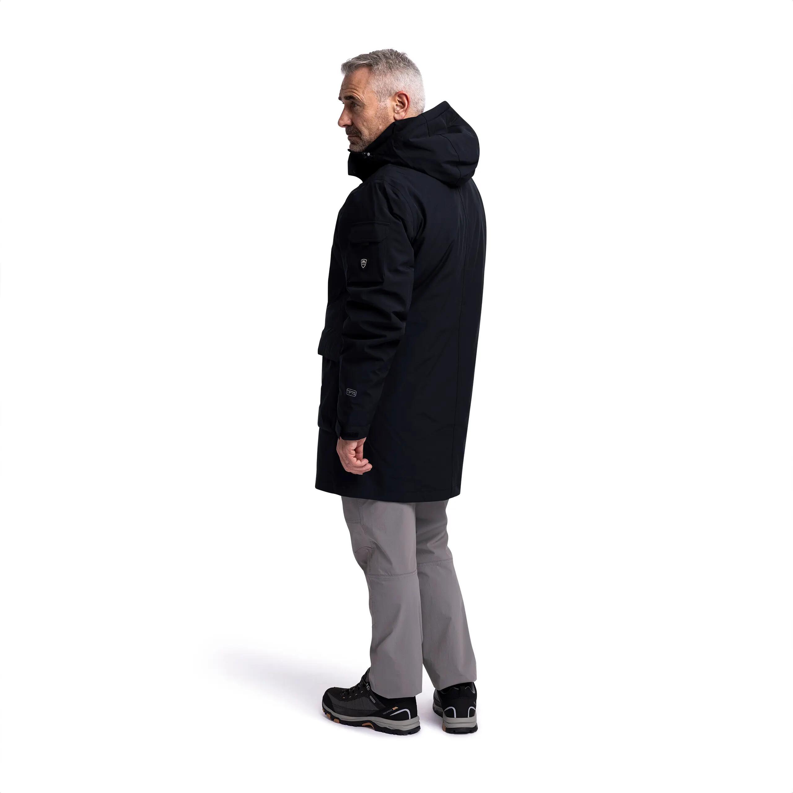 Mens Waterproof Hooded Long Length Jacket With Zipped Pockets Pelsall 4/5