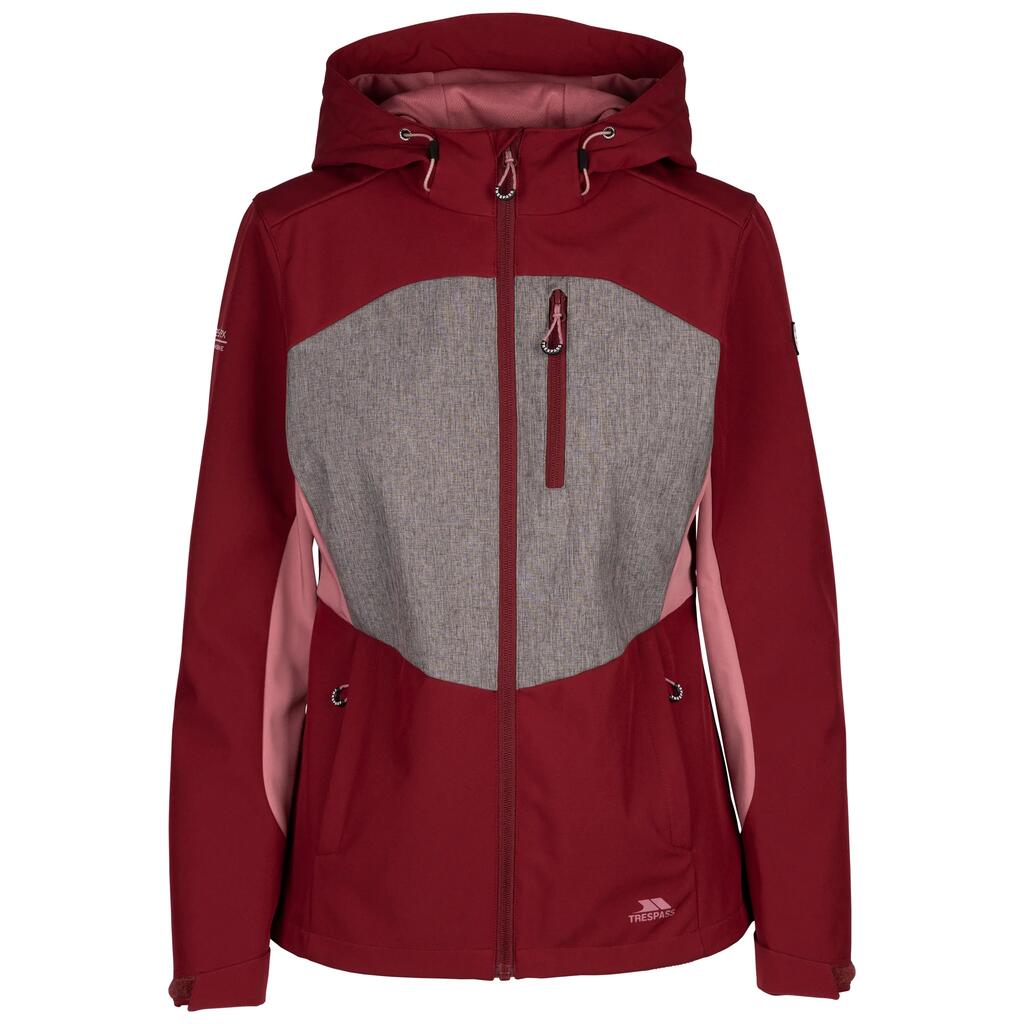 Womens Softshell Jacket 3 Zip Pockets Contrasting Panels Eckwood