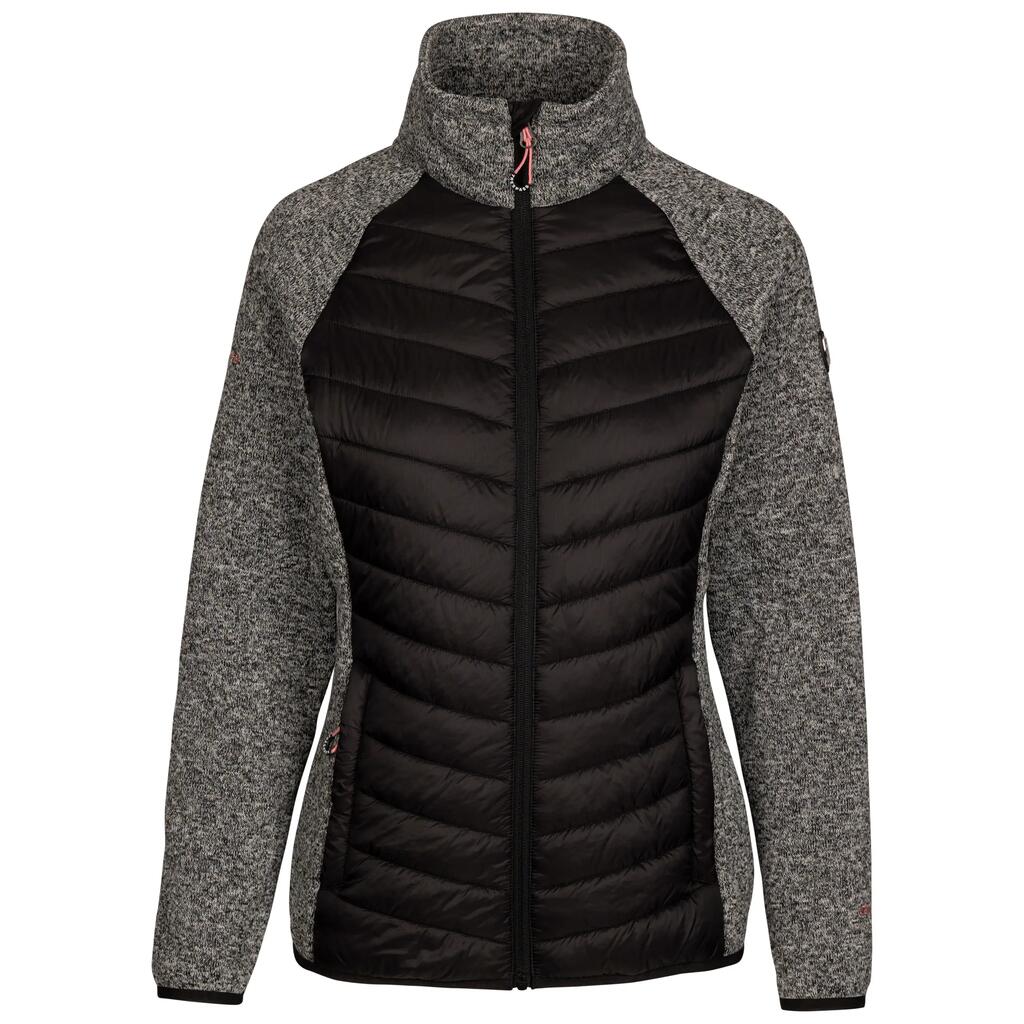 Womens Marl Fleece Full Zip, Hooded And 2 Zip Pockets Rita