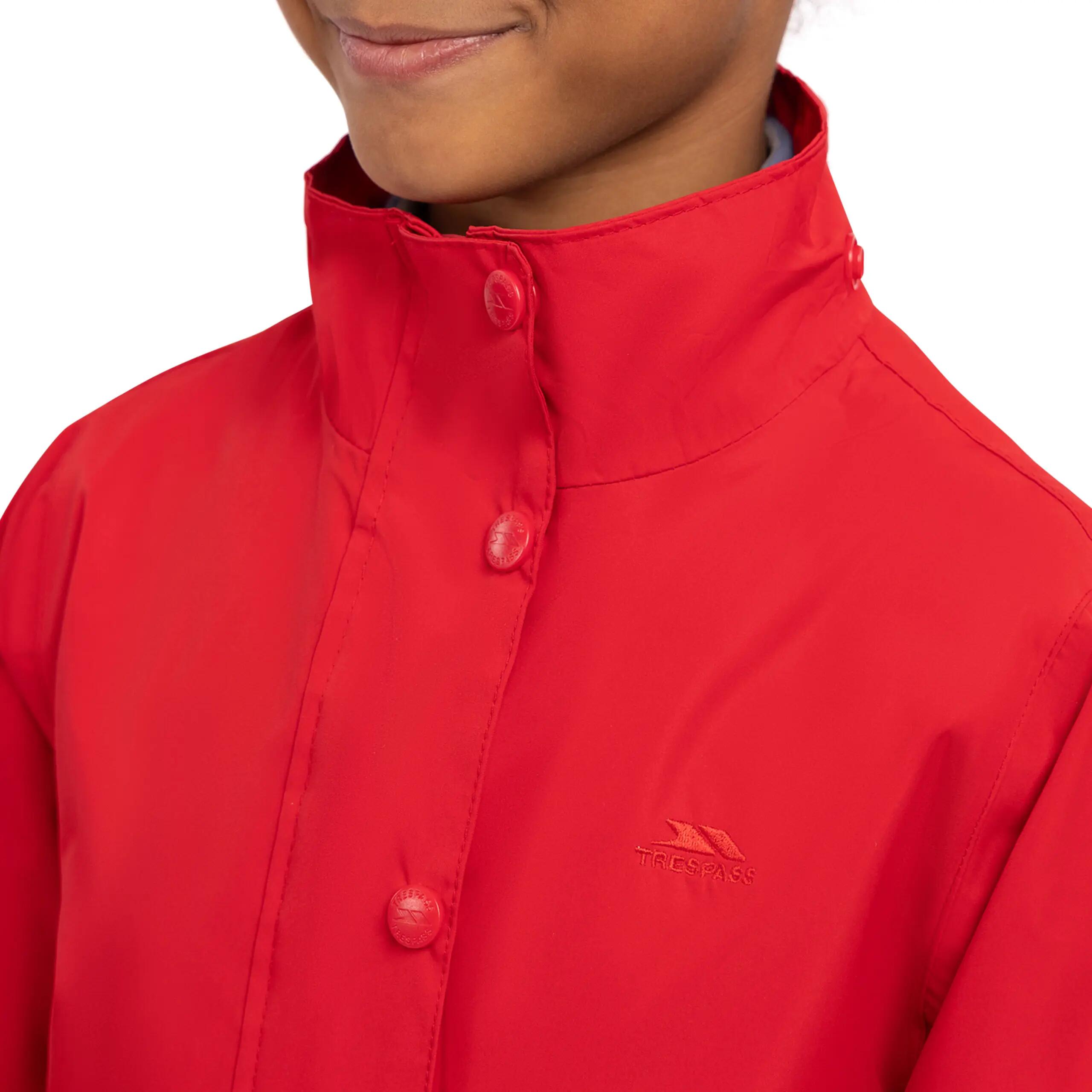 Girls Waterproof Windproof Hooded Long Jacket Drizzling 5/5
