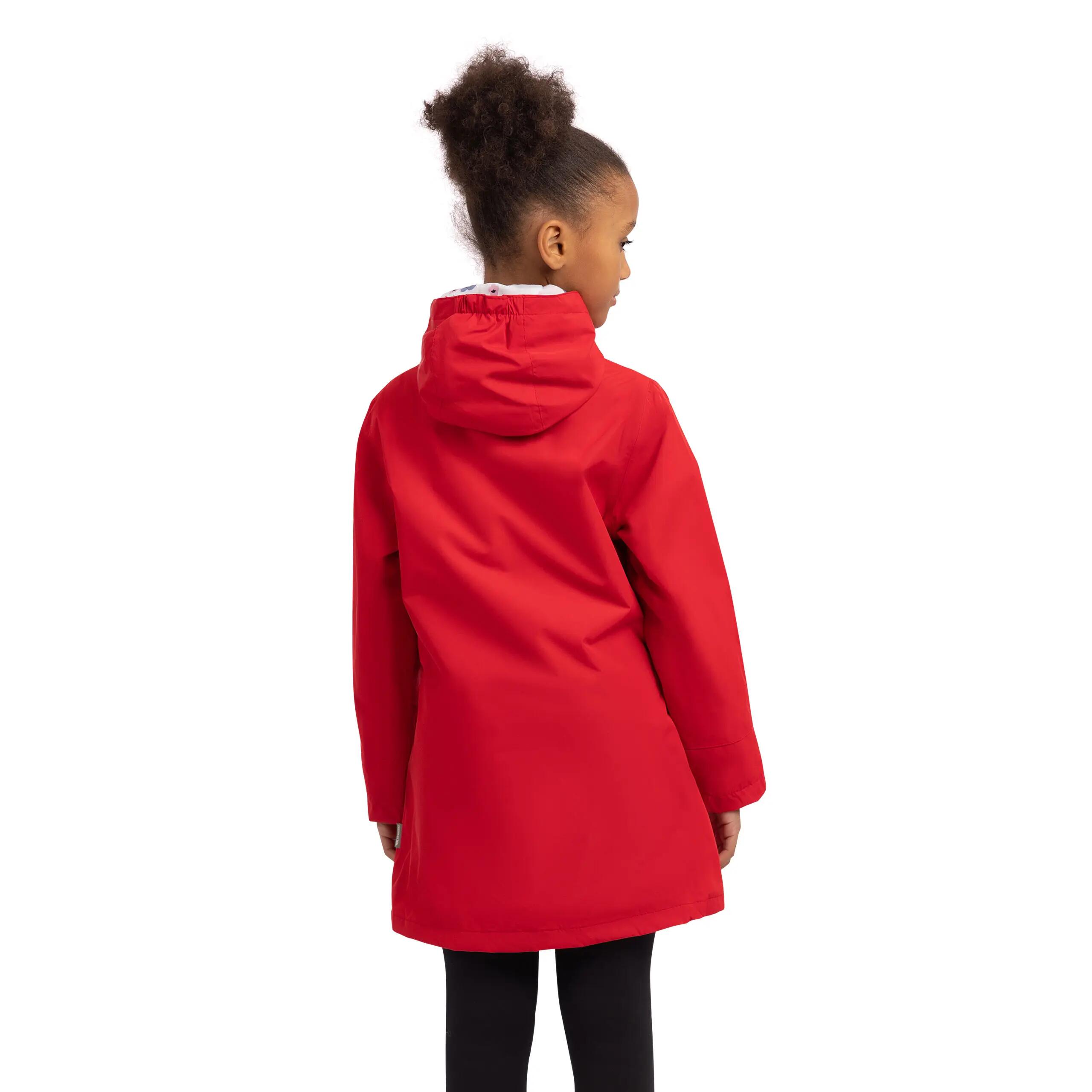Girls Waterproof Windproof Hooded Long Jacket Drizzling 3/5