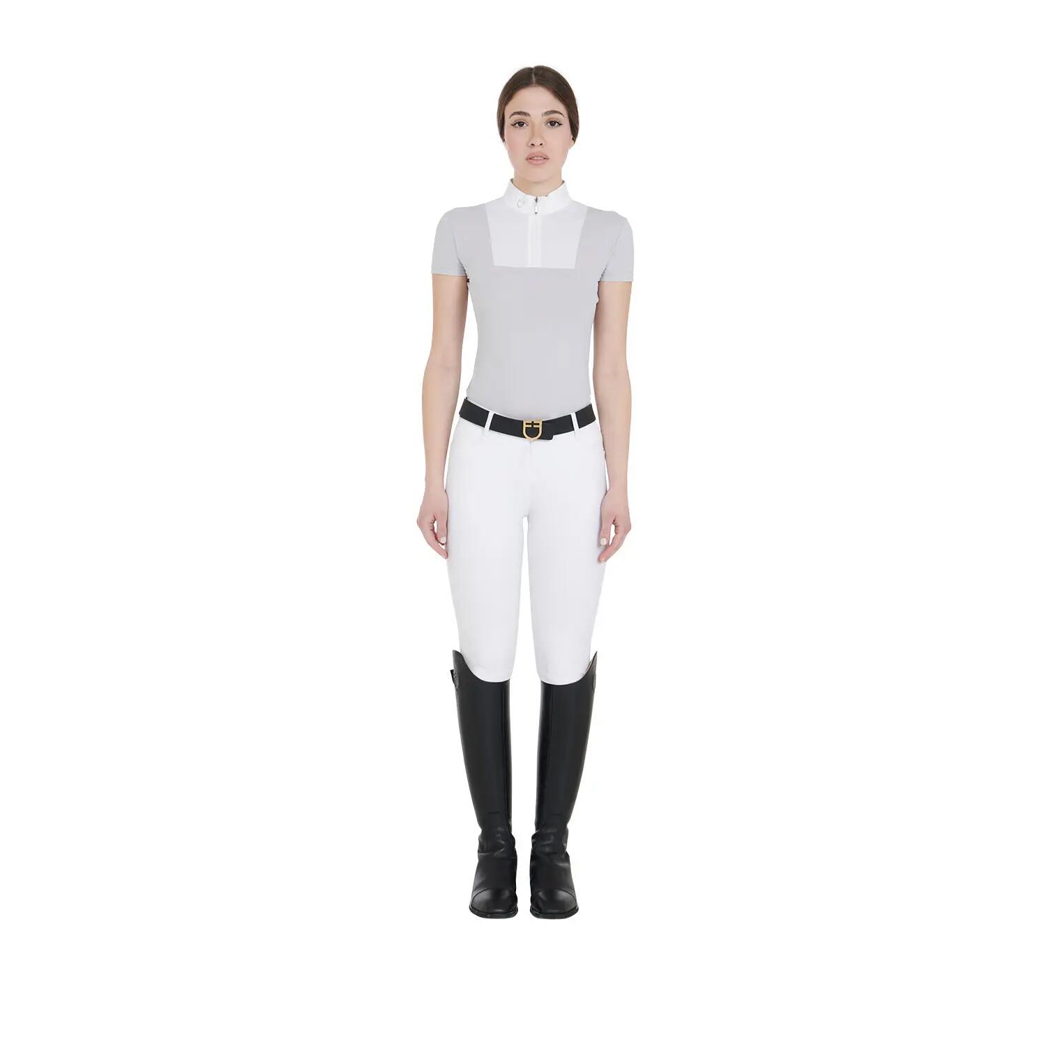 Polo donna da concorso slim fit mezza manica 4/4