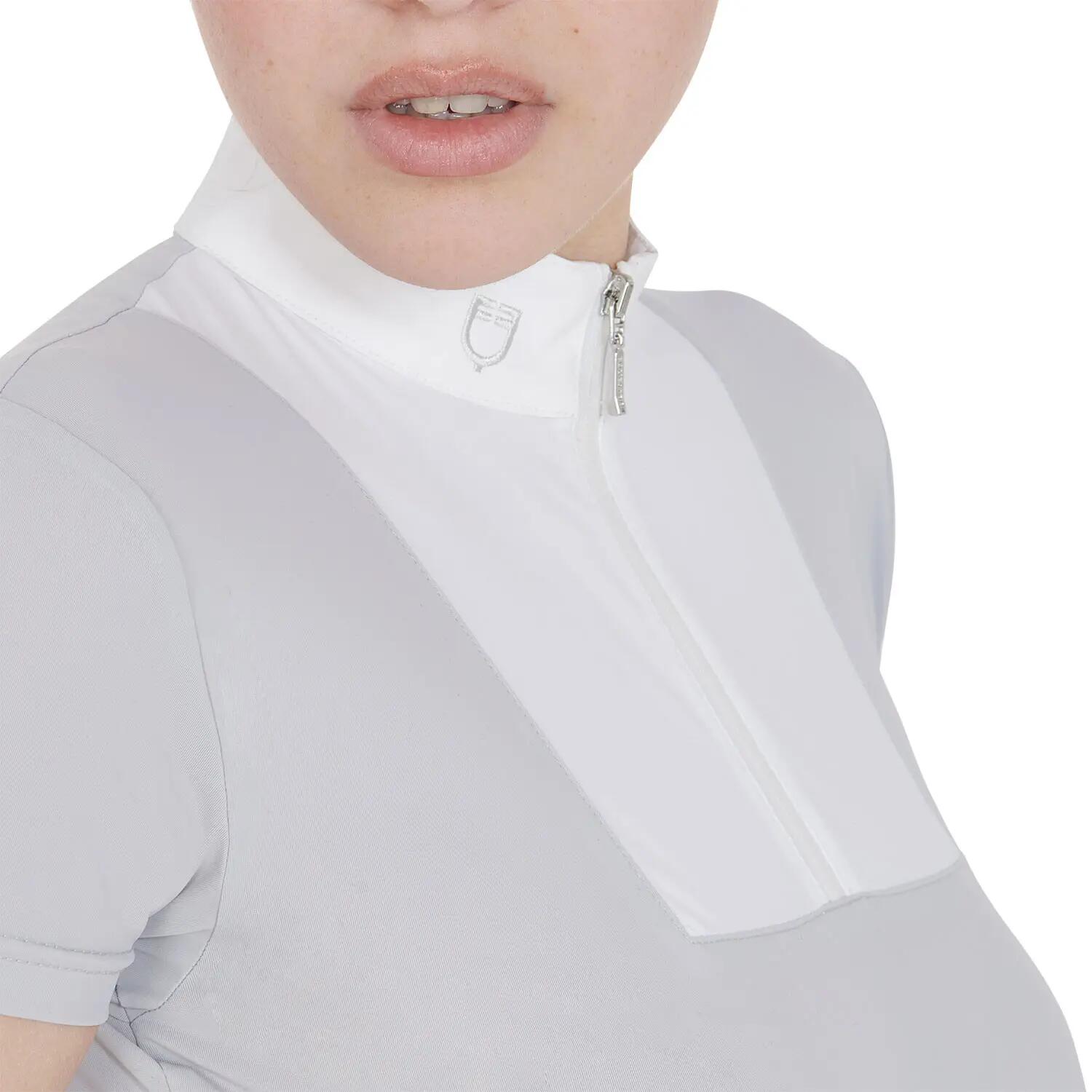 Polo donna da concorso slim fit mezza manica 3/4