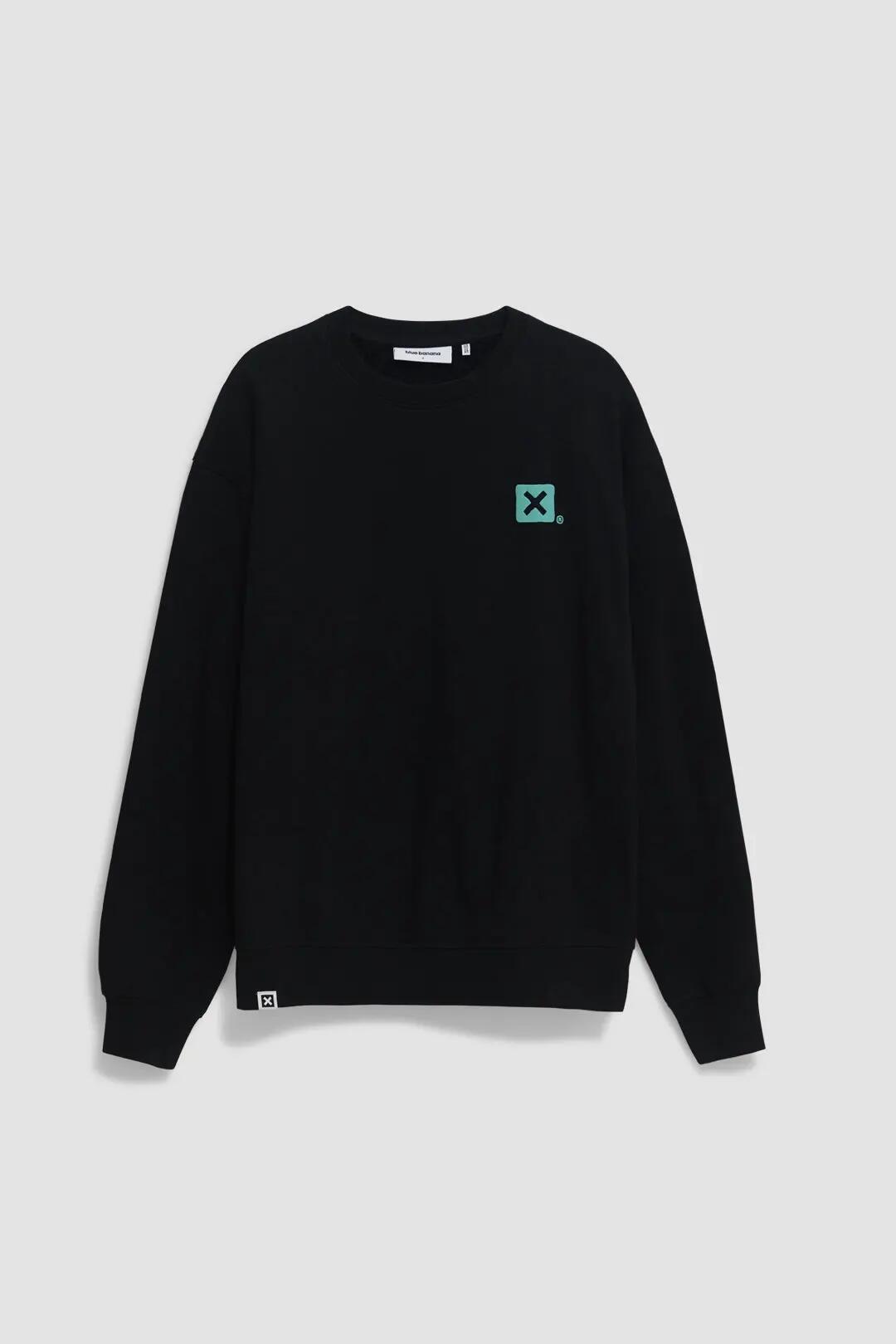 Sudadera Blue Banana de 100% Algodón Orgánico Puffy Negra 7/7