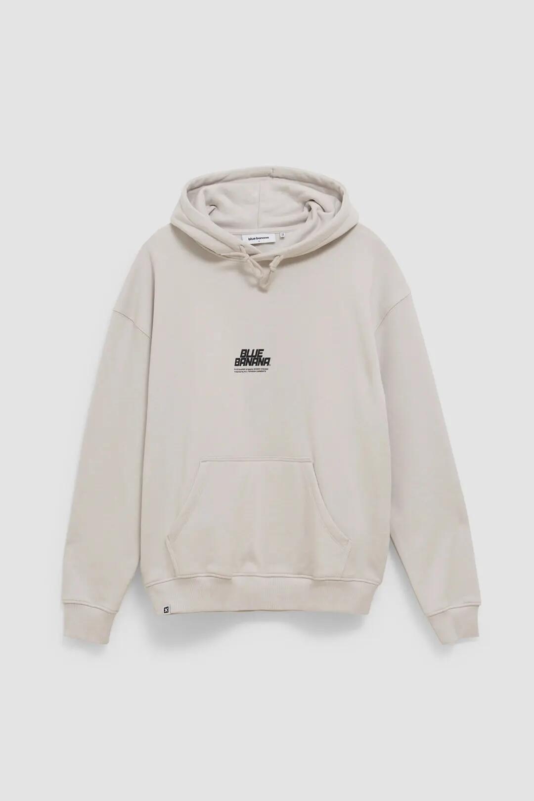 Sudadera con Capucha Blue Banana de 100% Algodón Orgánico Nordic Light Grey 7/7