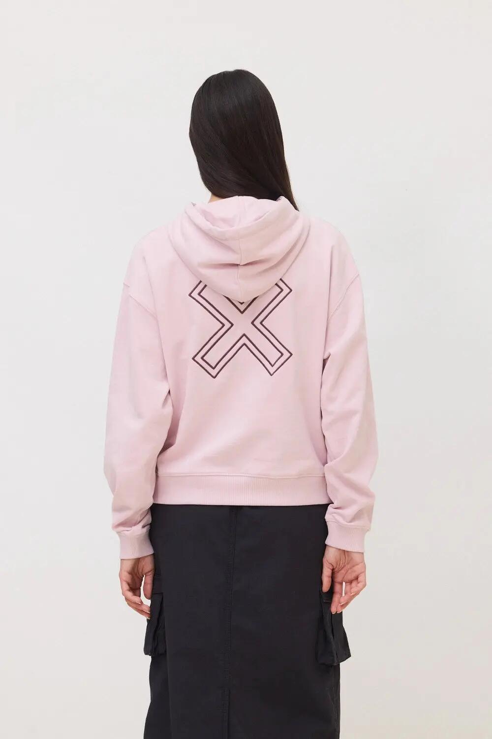 Sudadera con Capucha de Mujer Blue Banana de Algodón Orgánico Reef Light Pink 2/4