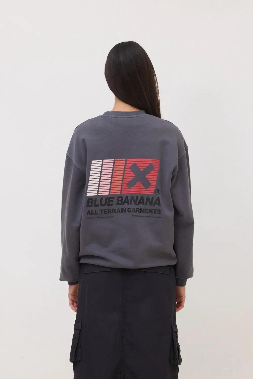Sudadera Blue Banana de 100% Algodón Orgánico Boost Antracita 5/7