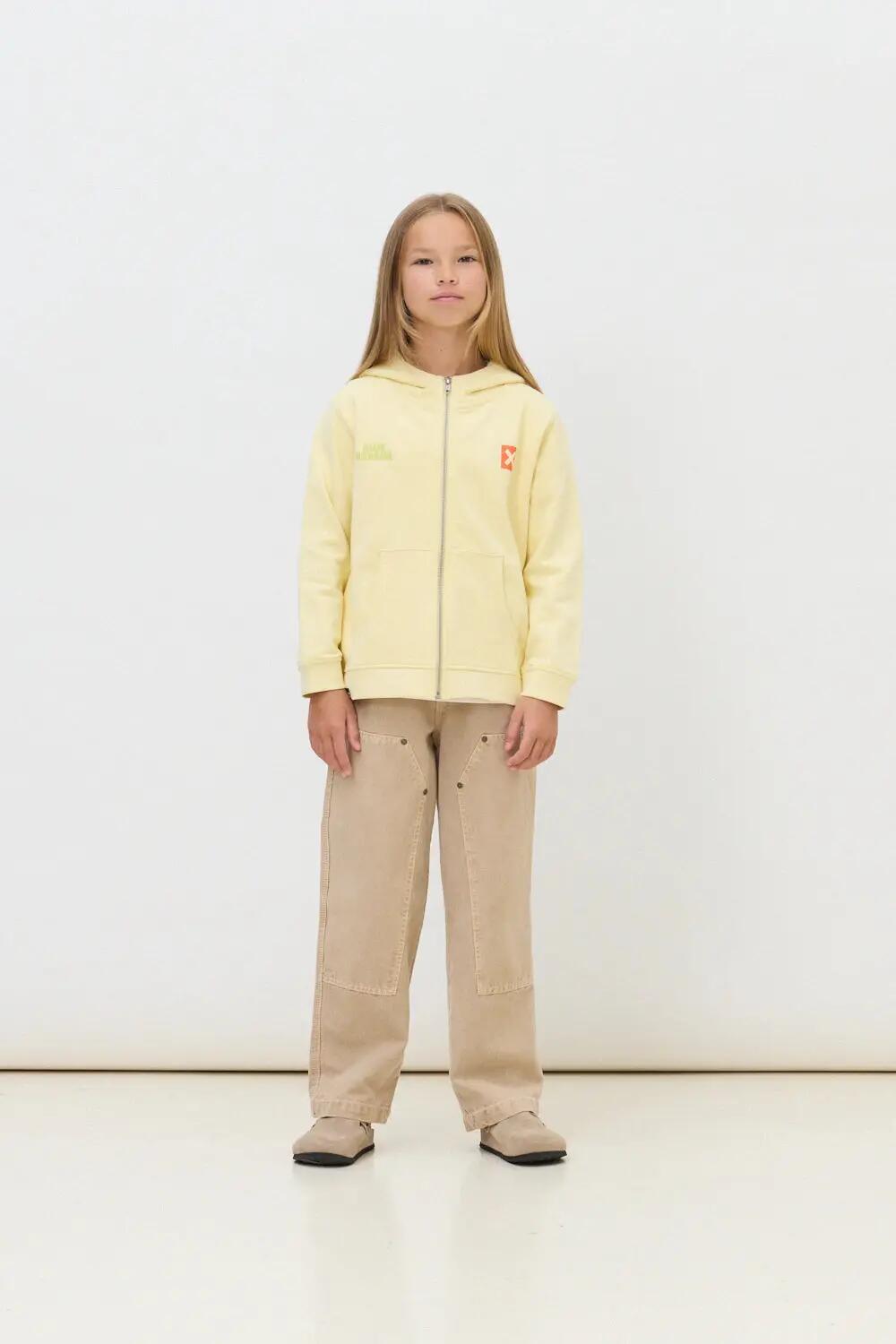 Sudadera con Capucha Kids Blue Banana 100% Algodón Orgánico Trail Light Yellow 3/4