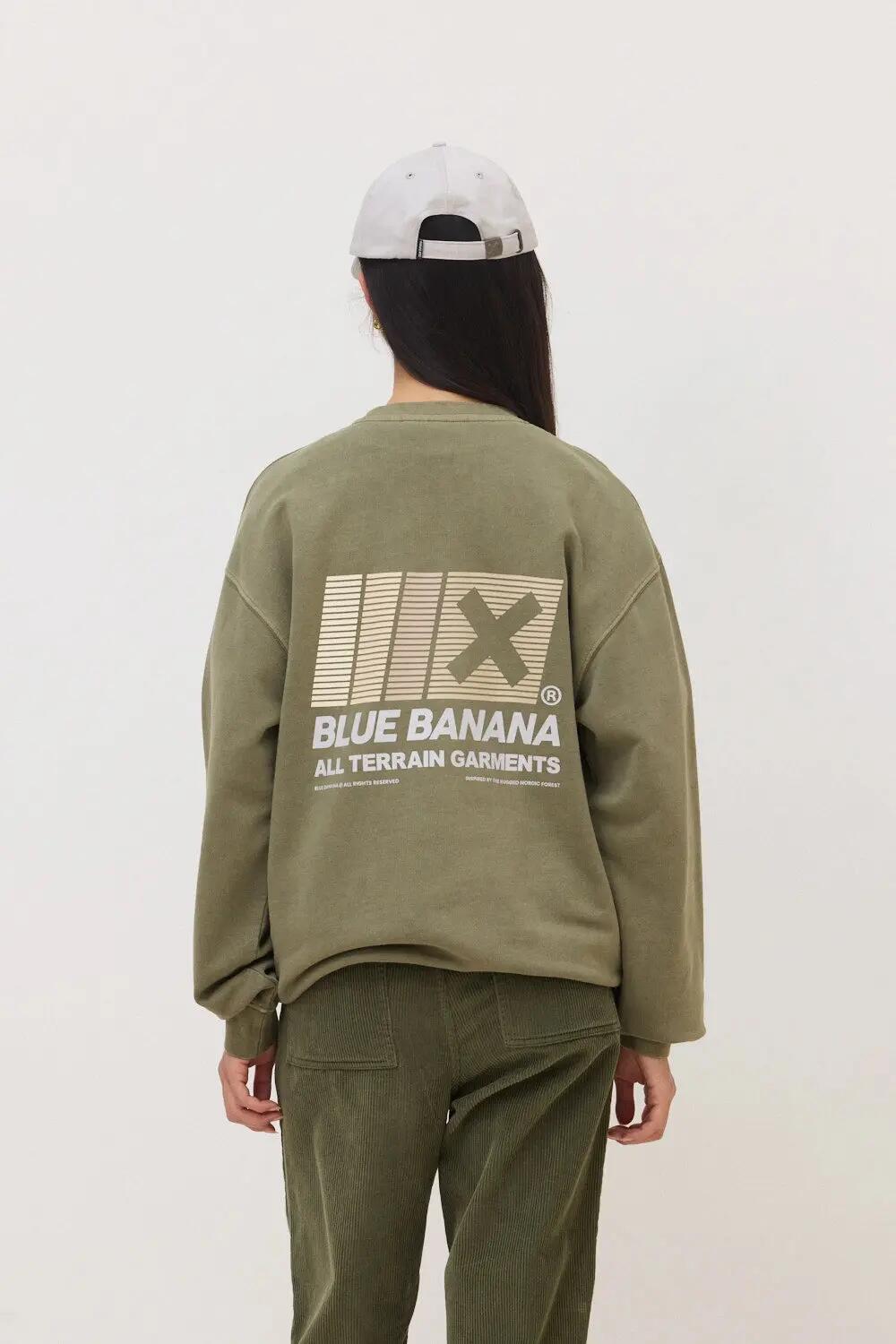 Sudadera Blue Banana de 100% Algodón Orgánico Boost Olive Green 5/7