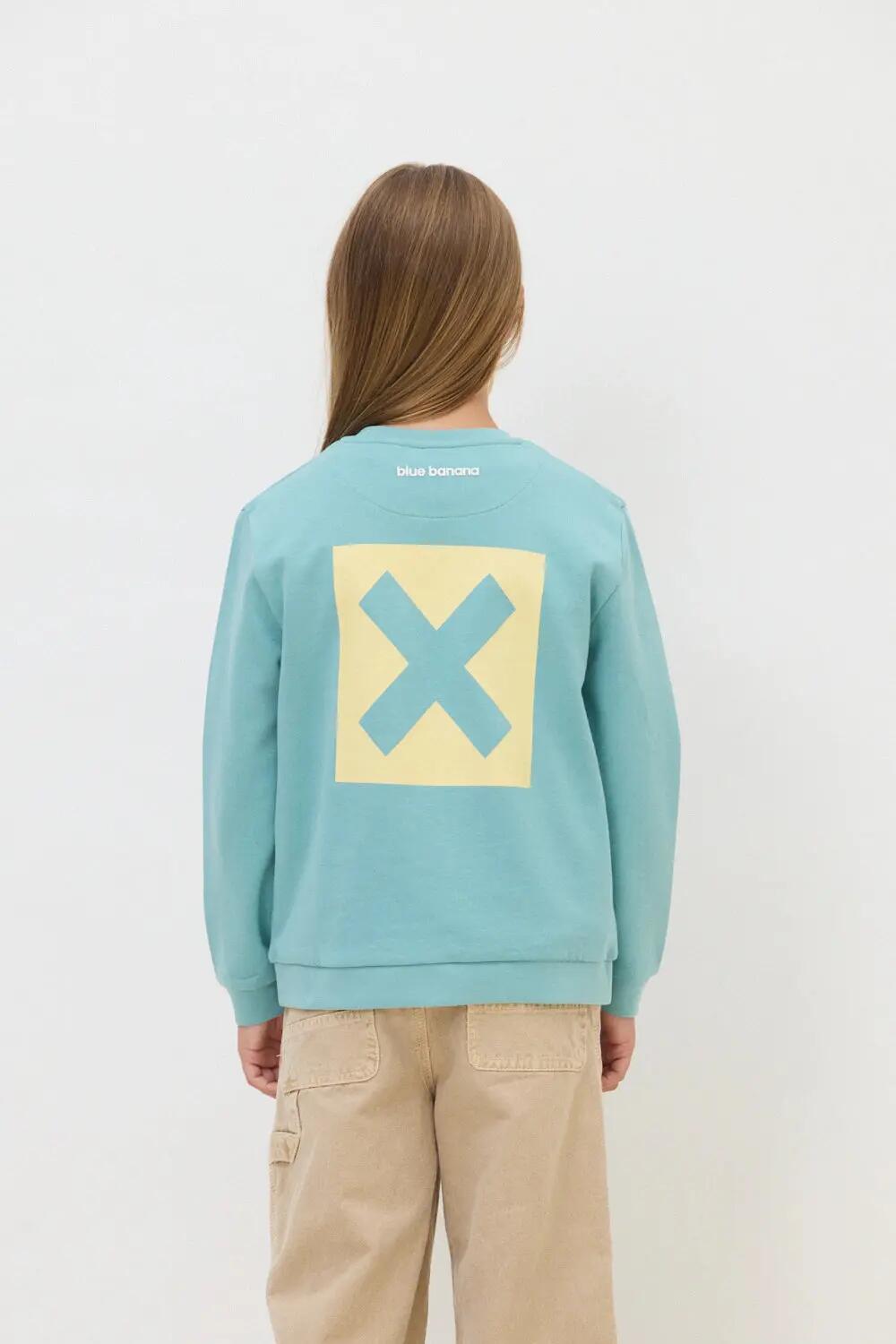 Sudadera Kids Blue Banana de 100% Algodón Orgánico Nature Dusty Sea 2/4