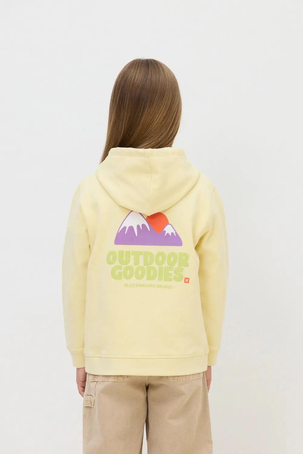 Sudadera con Capucha Kids Blue Banana 100% Algodón Orgánico Trail Light Yellow 2/4