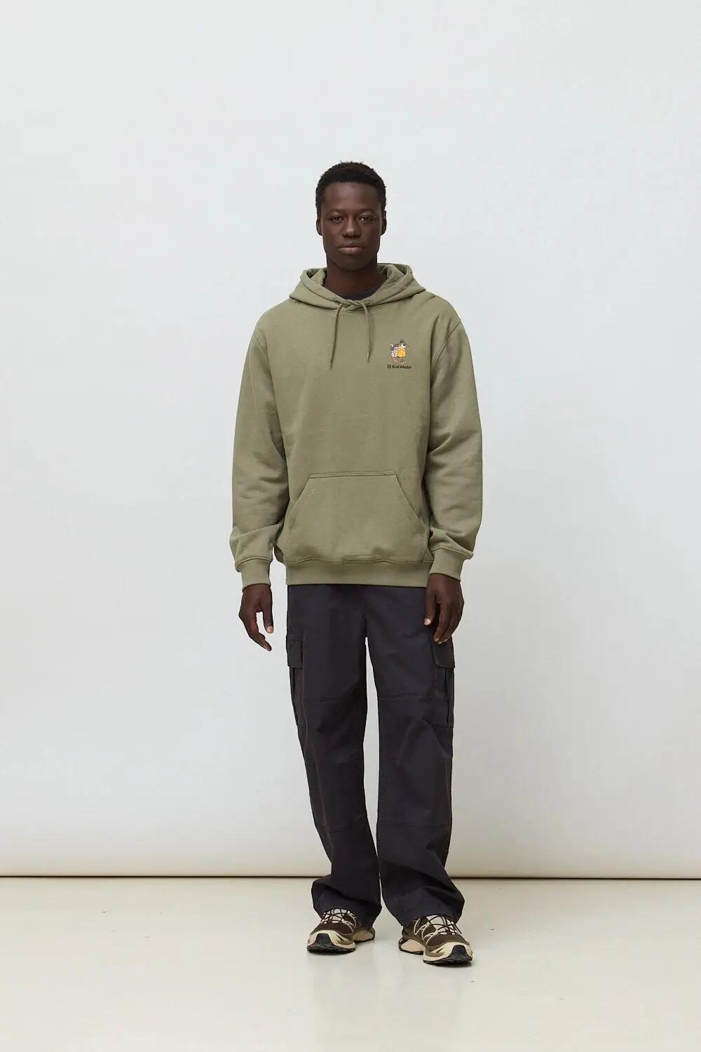 Sudadera con Capucha Blue Banana de 100% Algodón Orgánico Hiker Olive Green 3/6