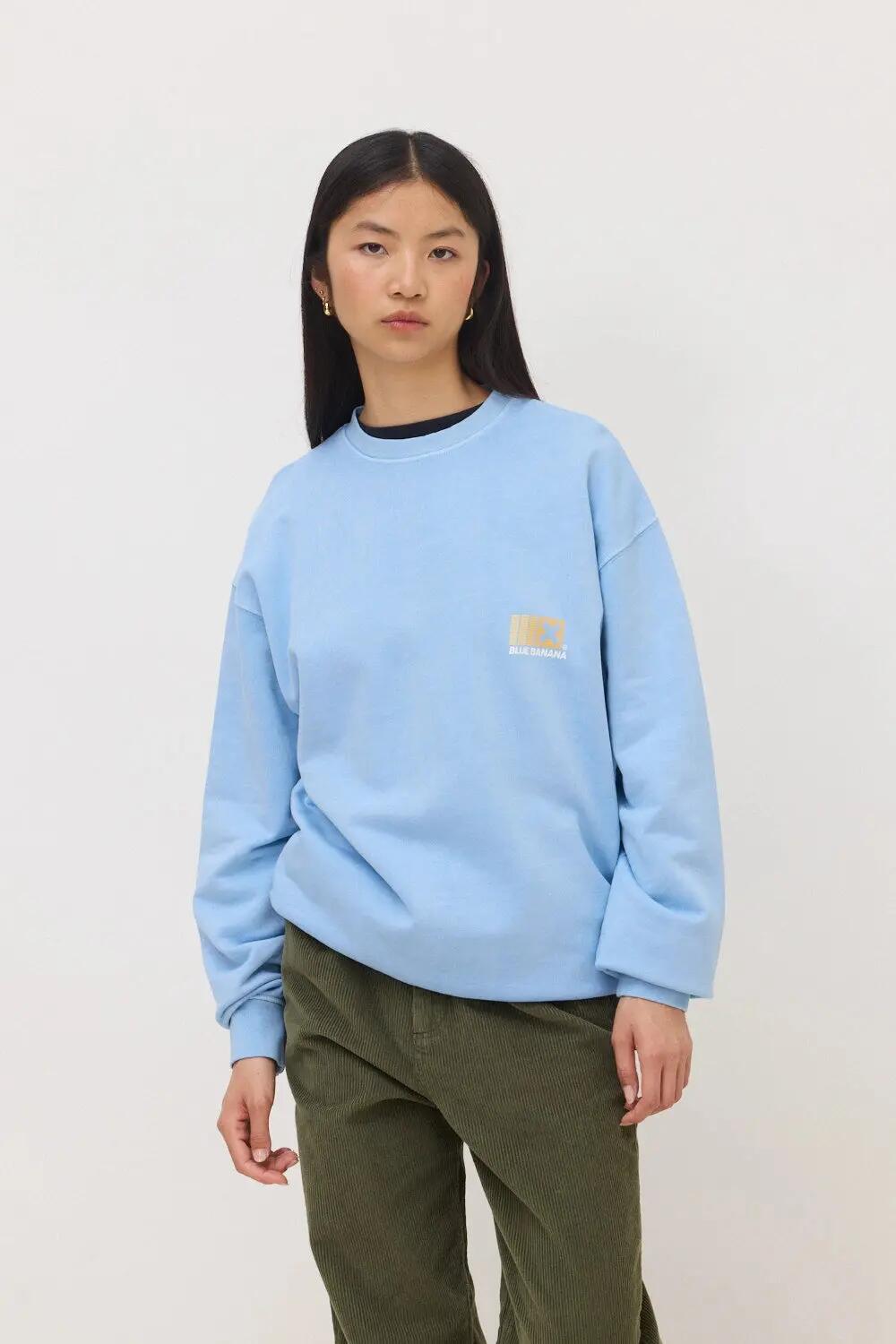 Sudadera Blue Banana de 100% Algodón Orgánico Boost Light Blue 4/7
