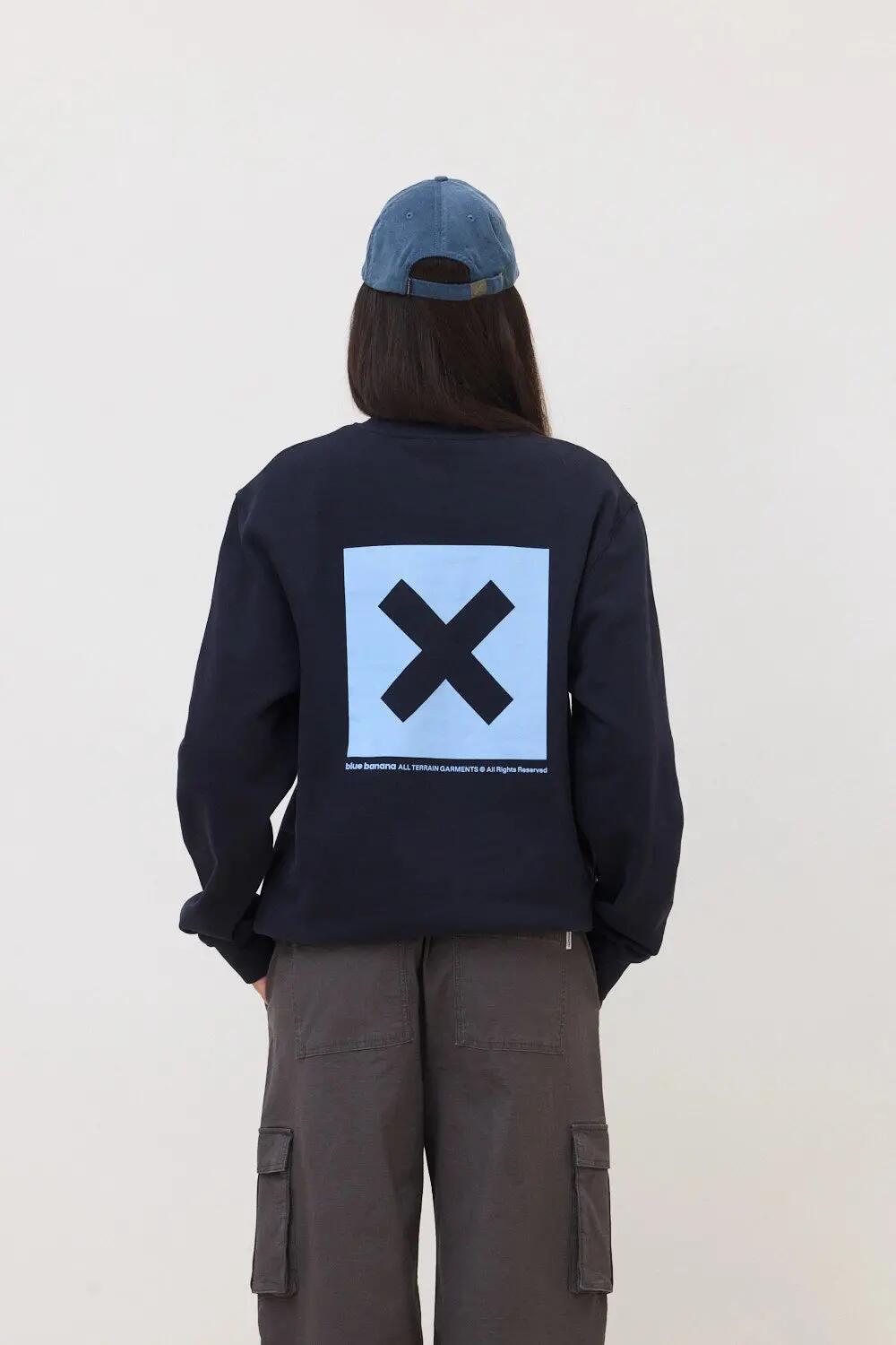 Sudadera Blue Banana de 100% Algodón Orgánico Nature Azul Marino 5/7