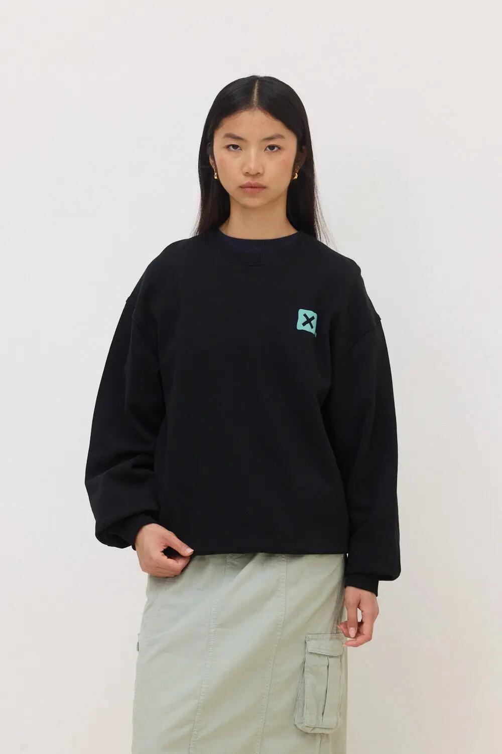 Sudadera Blue Banana de 100% Algodón Orgánico Puffy Negra 4/7