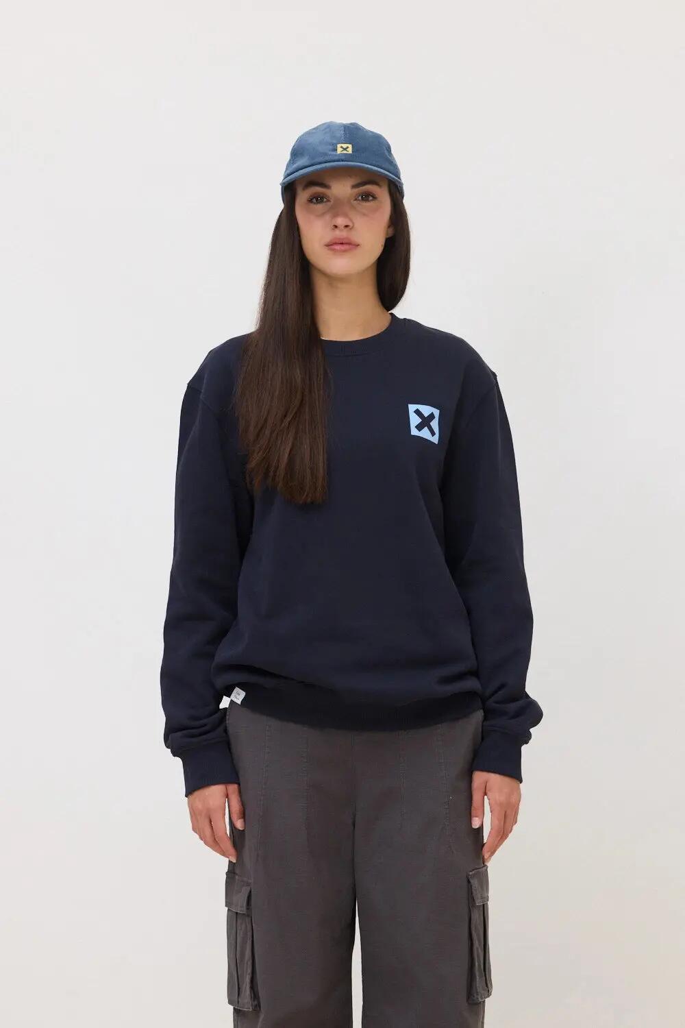 Sudadera Blue Banana de 100% Algodón Orgánico Nature Azul Marino 4/7