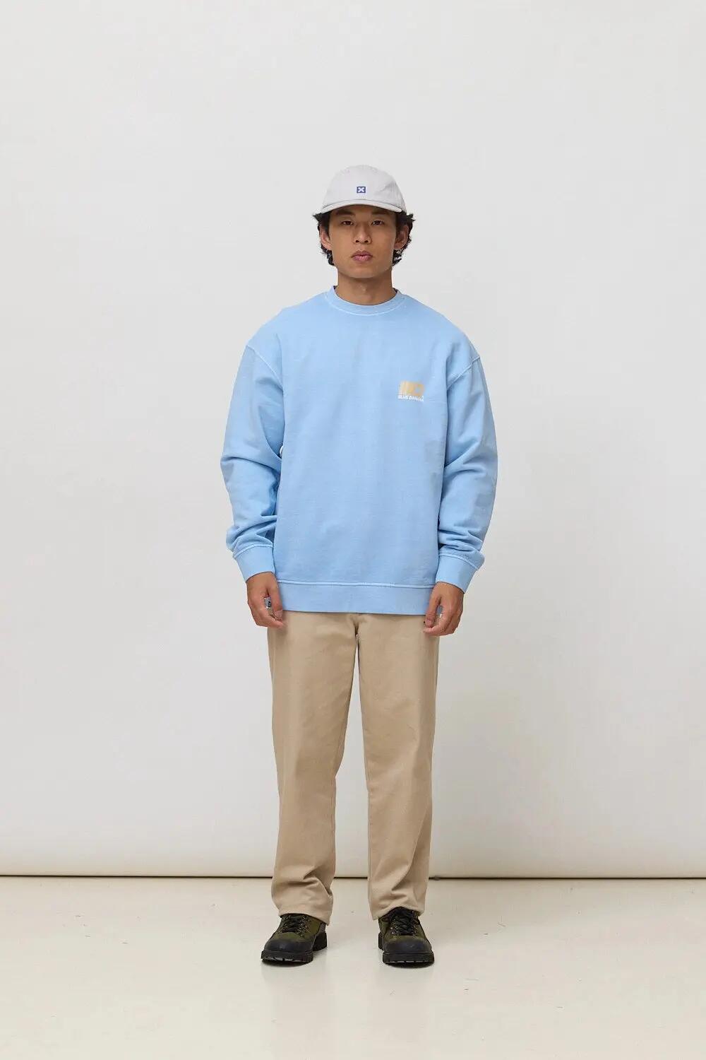 Sudadera Blue Banana de 100% Algodón Orgánico Boost Light Blue 3/7