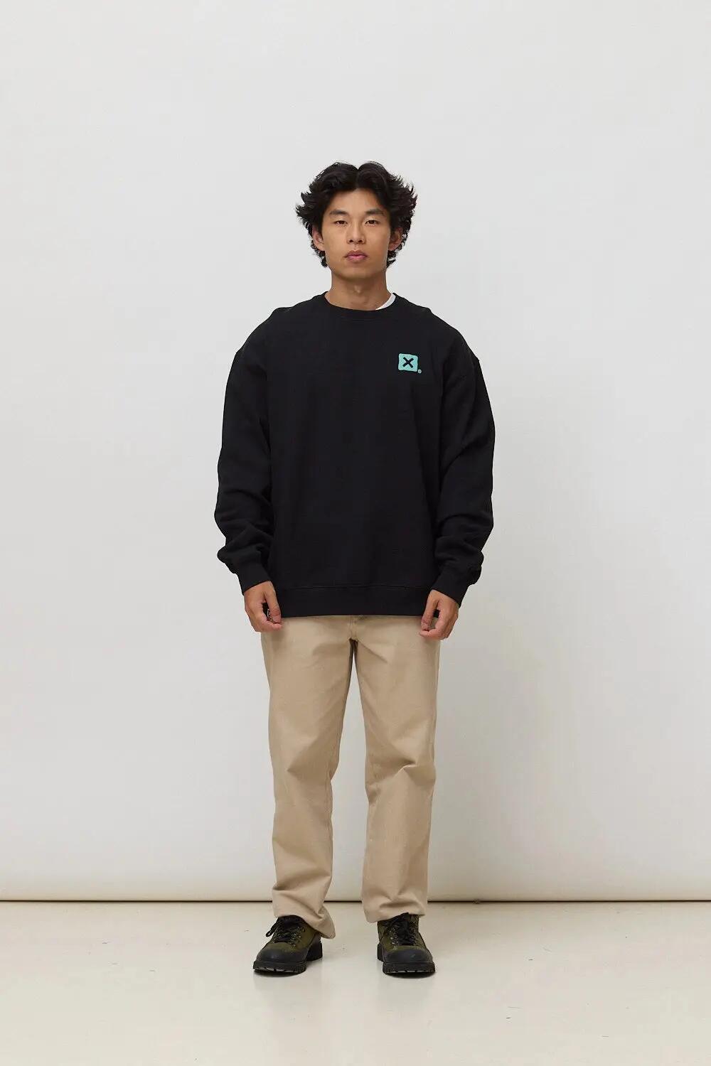 Sudadera Blue Banana de 100% Algodón Orgánico Puffy Negra 3/7