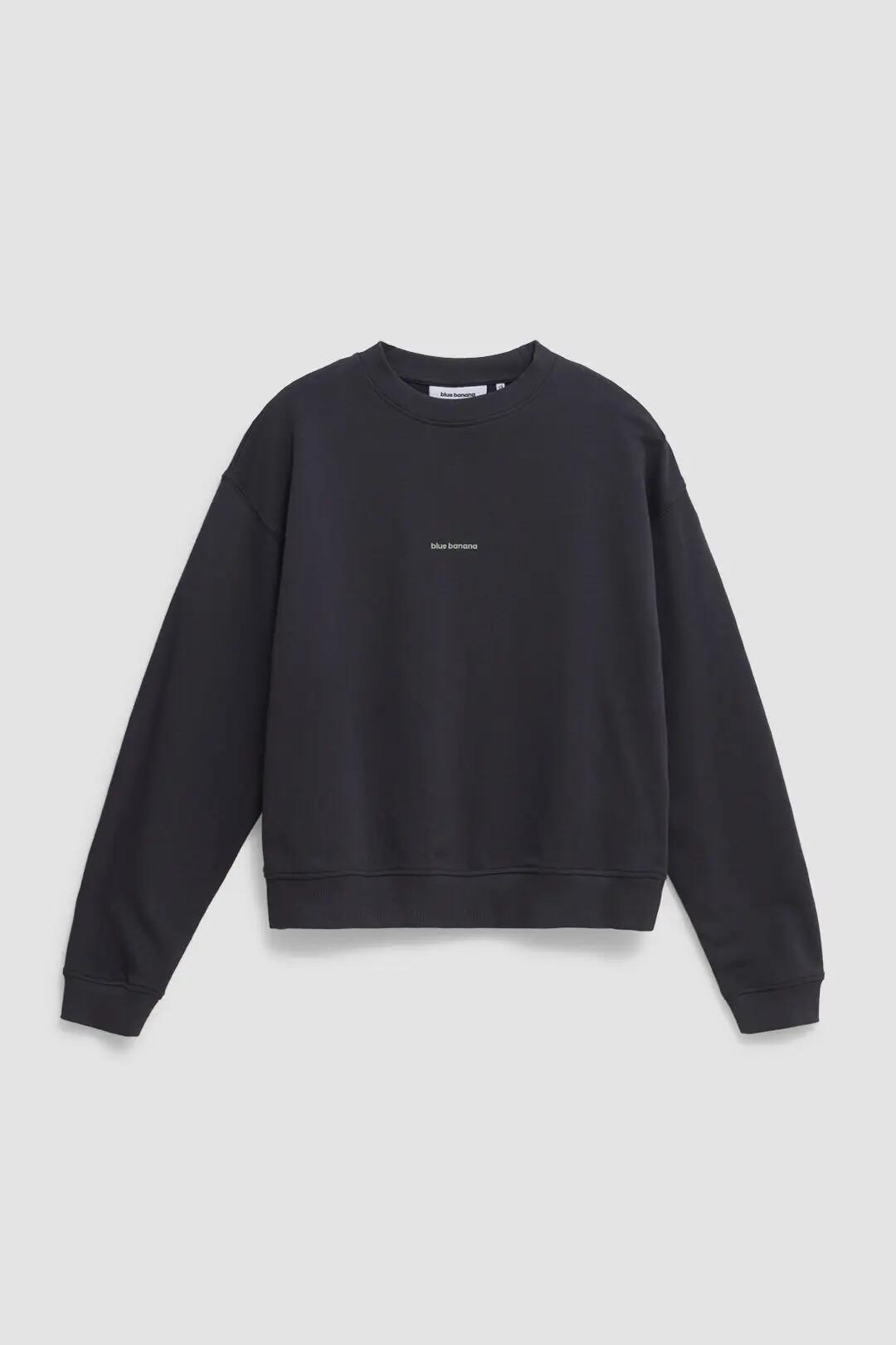 Sudadera de Mujer Blue Banana de 100% Algodón Orgánico Nature Antracita 4/4