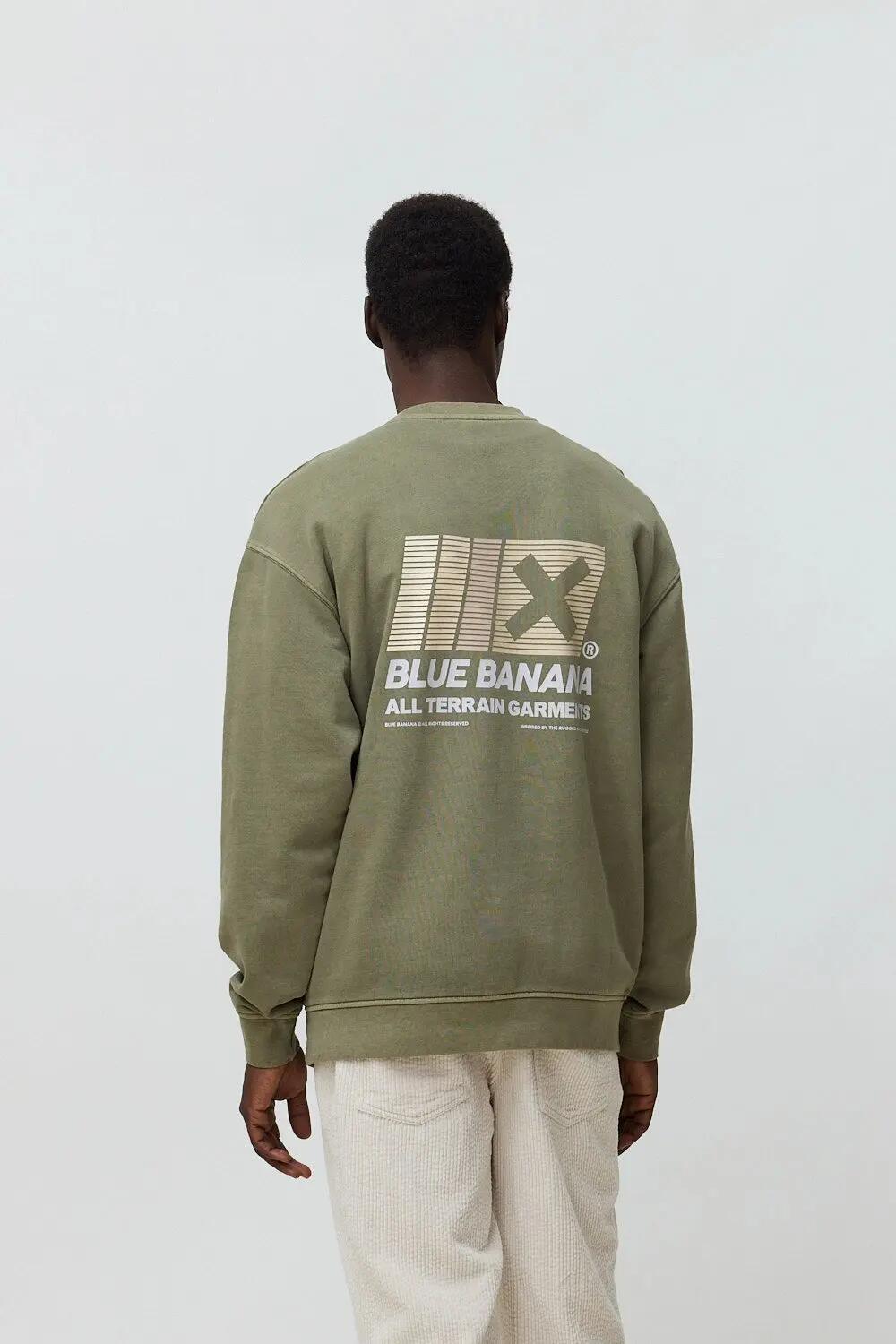 Sudadera Blue Banana de 100% Algodón Orgánico Boost Olive Green 2/7
