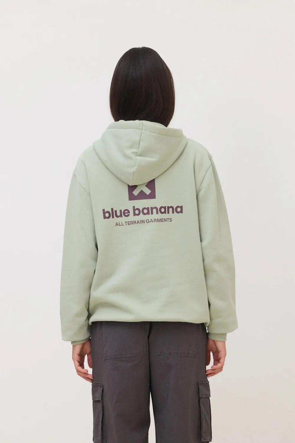 Sudadera con Capucha Blue Banana de 100% Algodón Orgánico Core Sage 5/7