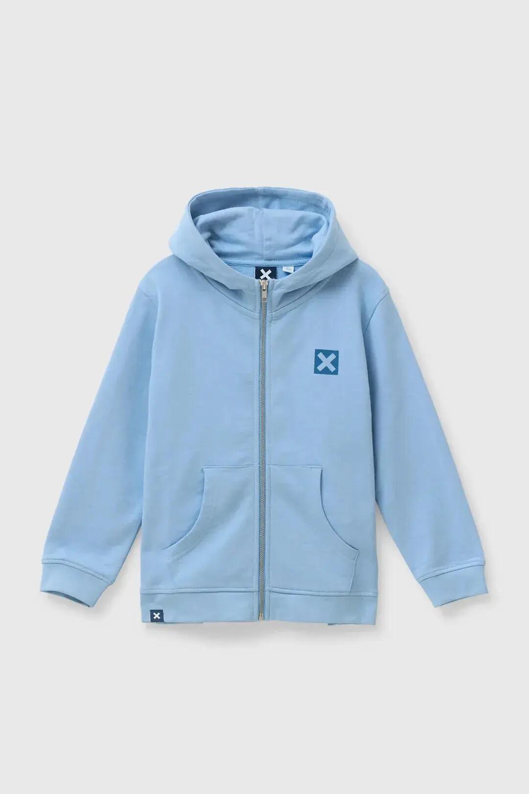 Sudadera con Capucha Kids Blue Banana de 100% Algodón Orgánico Nature Light Blue 4/4