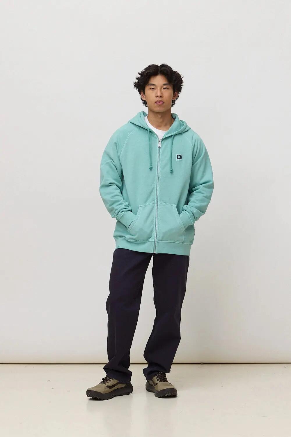 Sudadera con Capucha Blue Banana de 100% Algodón Orgánico Iconic Dusty Acqua 3/7