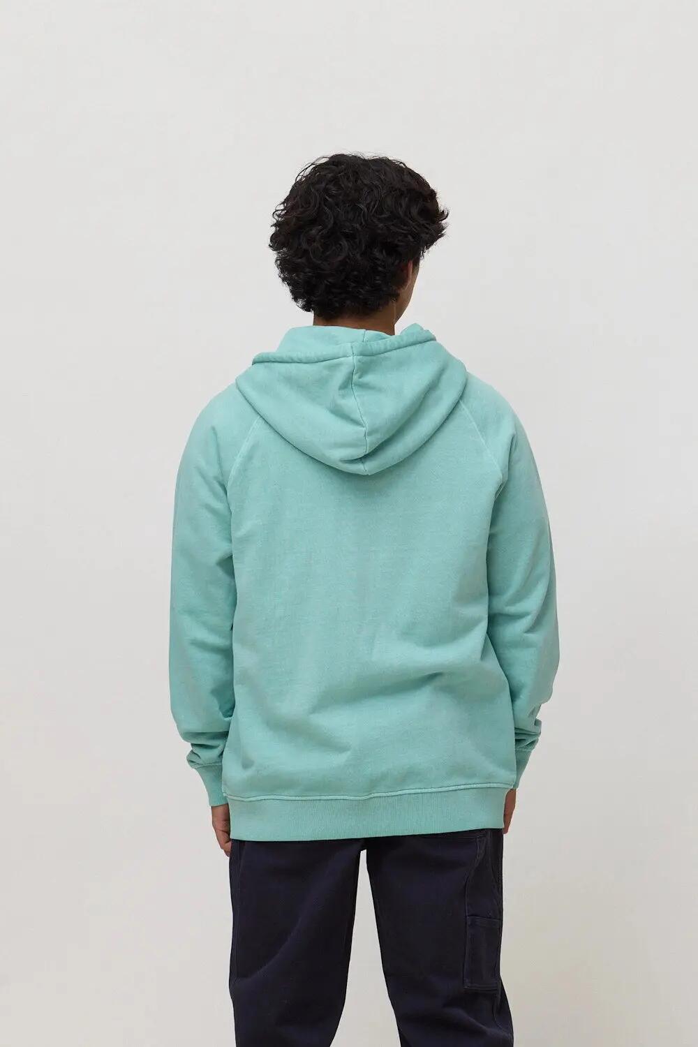 Sudadera con Capucha Blue Banana de 100% Algodón Orgánico Iconic Dusty Acqua 2/7