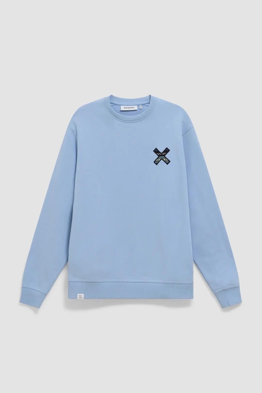 Sudadera Blue Banana de 100% Algodón Orgánico Nederland Light Blue 7/7