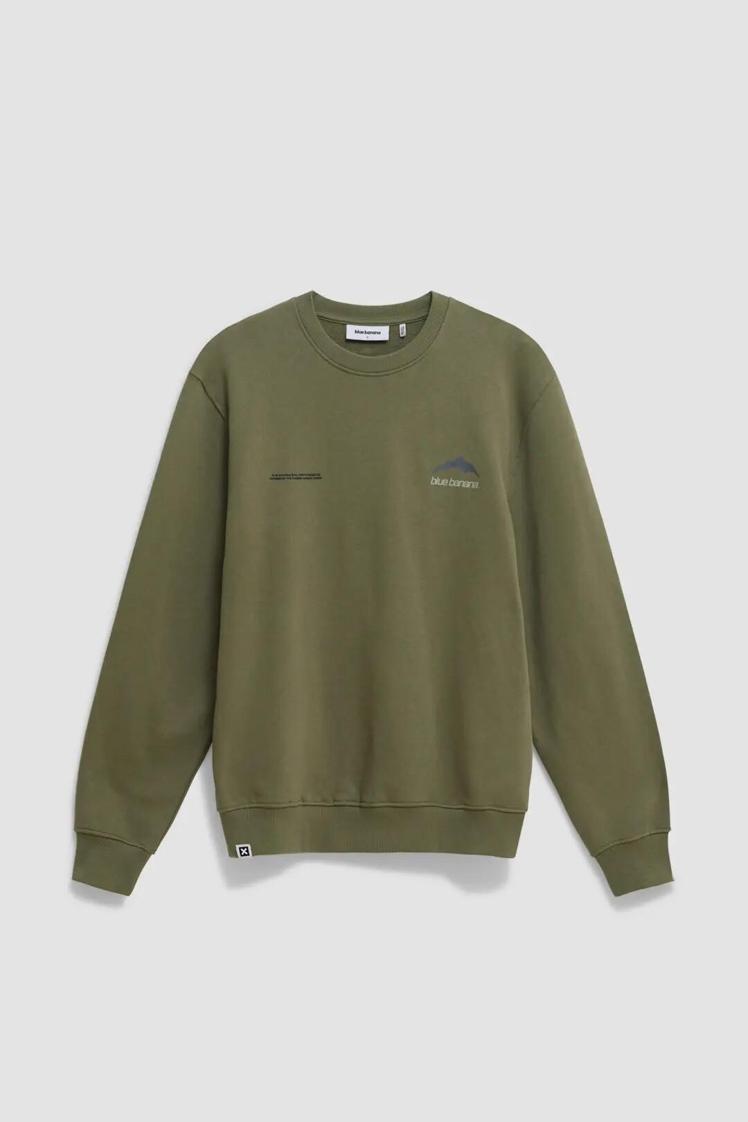Sudadera Blue Banana de 100% Algodón Orgánico Mountain Olive Green 7/7