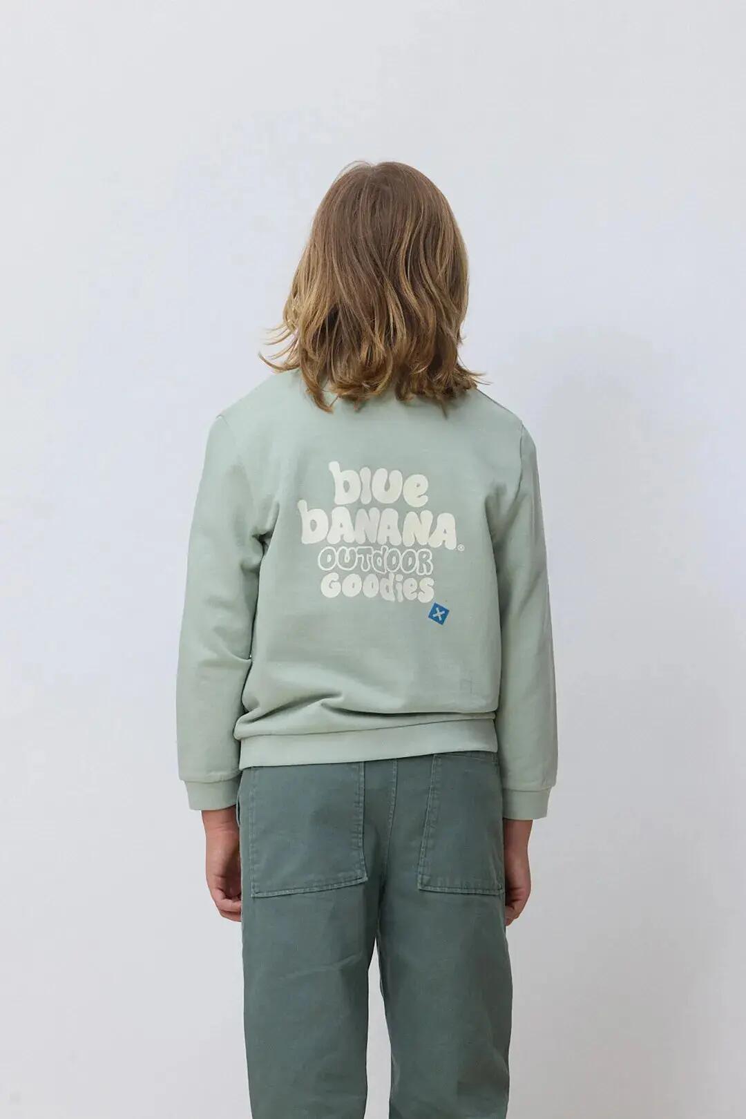 Sudadera Kids Blue Banana de 100% Algodón Orgánico Outdoor Sage 2/4