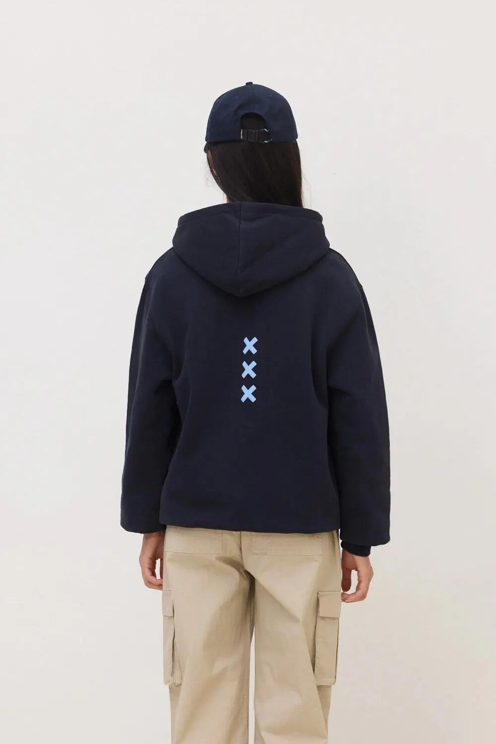 Sudadera con Capucha Blue Banana de 100% Algodón Orgánico Bonfire Azul Marino 5/7