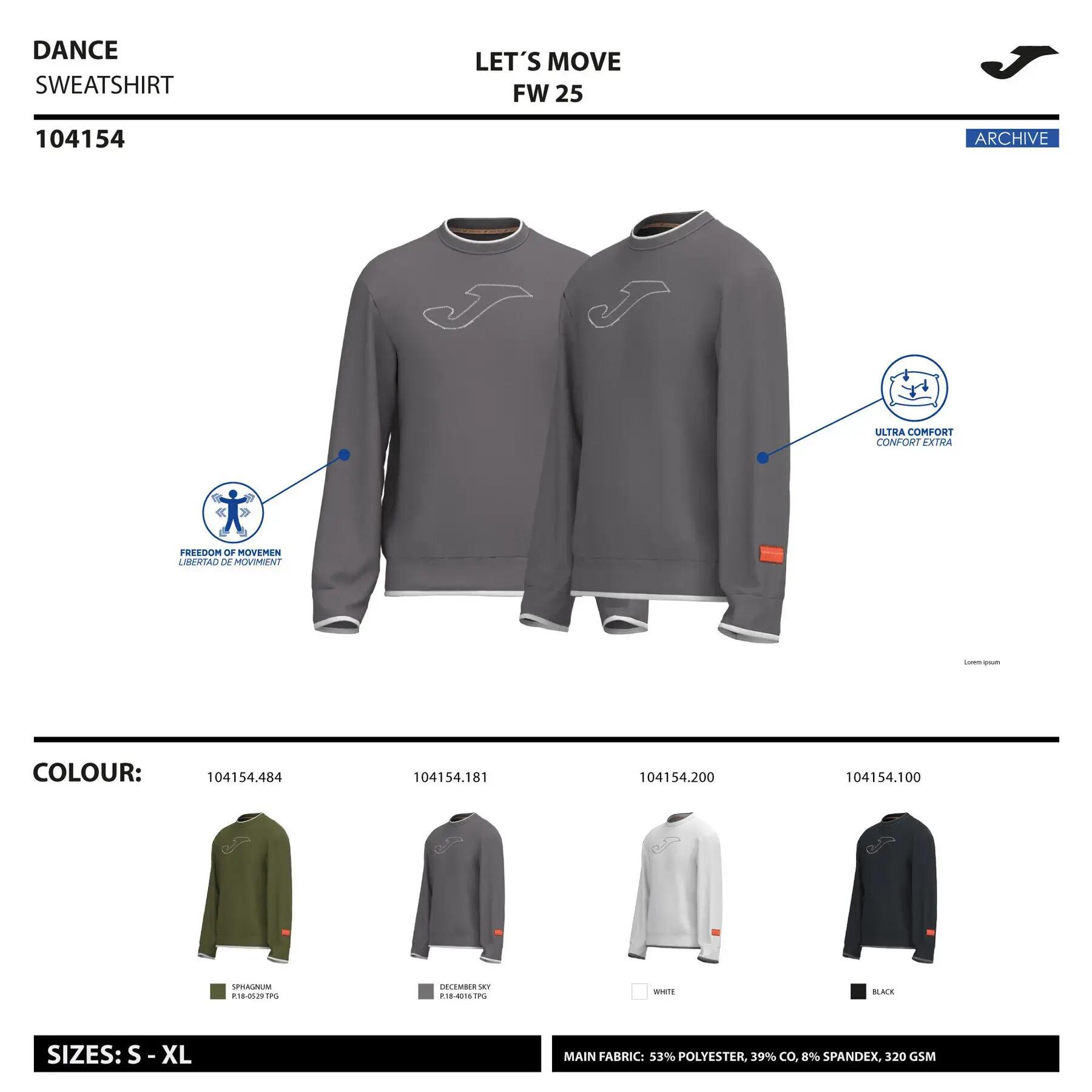 Sweatshirt avec bords-côtes aux poignets Joma Step 6/6