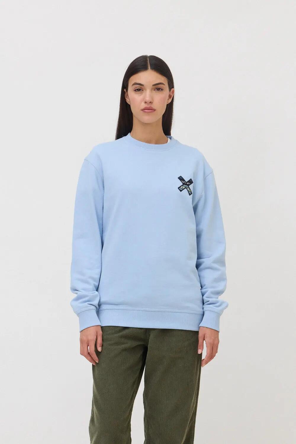 Sudadera Blue Banana de 100% Algodón Orgánico Nederland Light Blue 4/7
