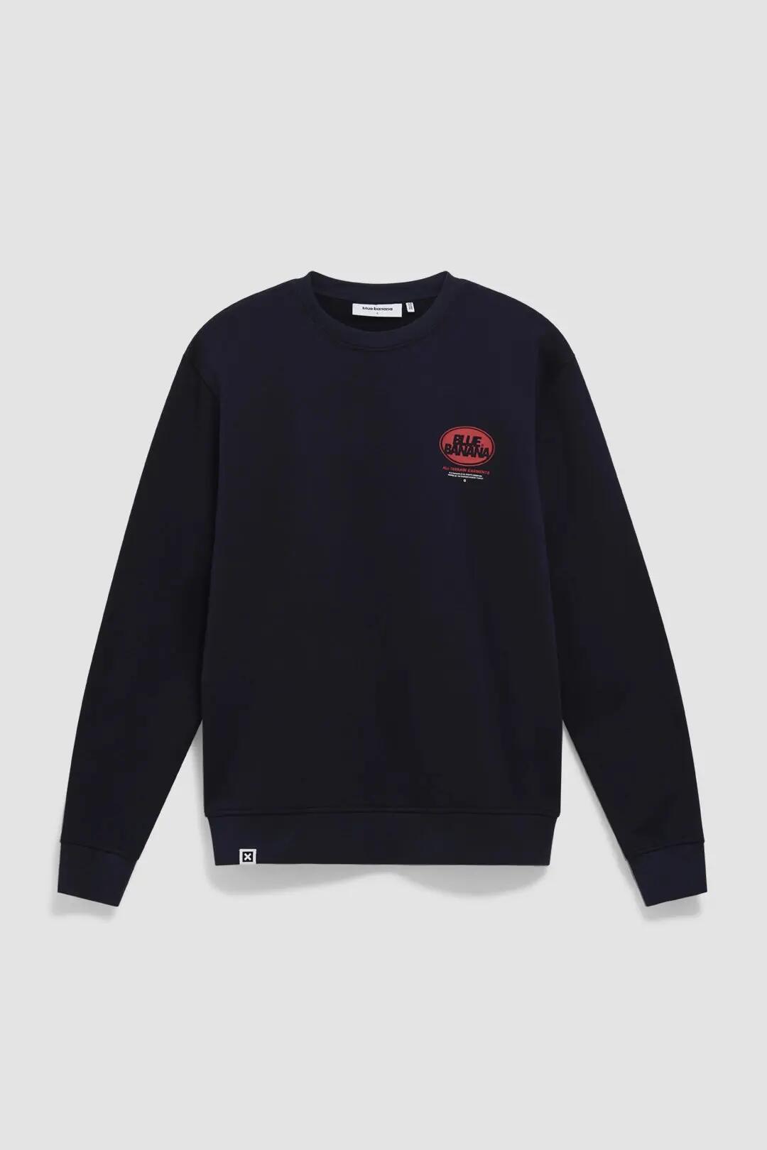Sudadera Blue Banana de 100% Algodón Orgánico Circle Azul Marino 7/7