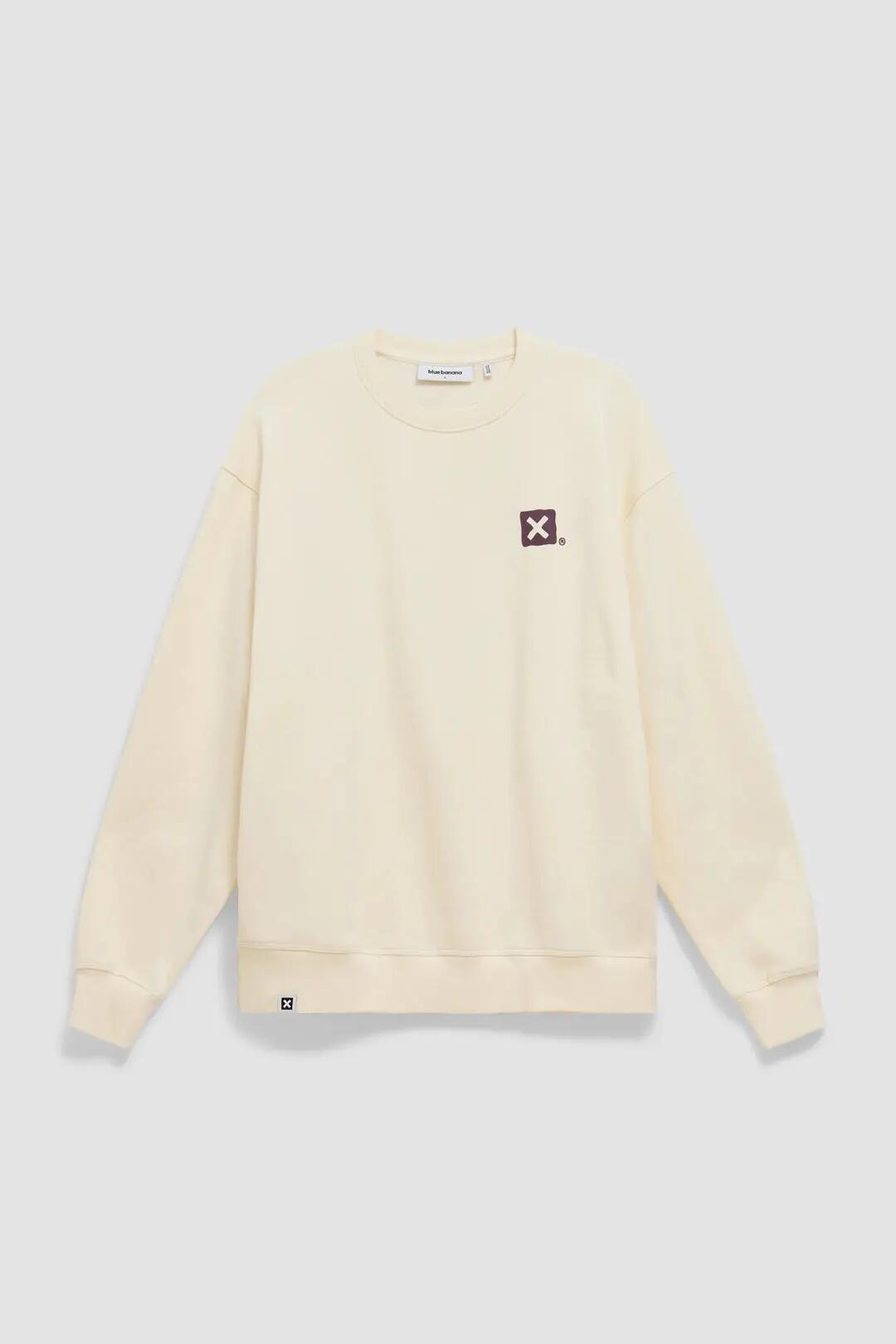 Sudadera Blue Banana de 100% Algodón Orgánico Puffy Blanco Roto 7/7